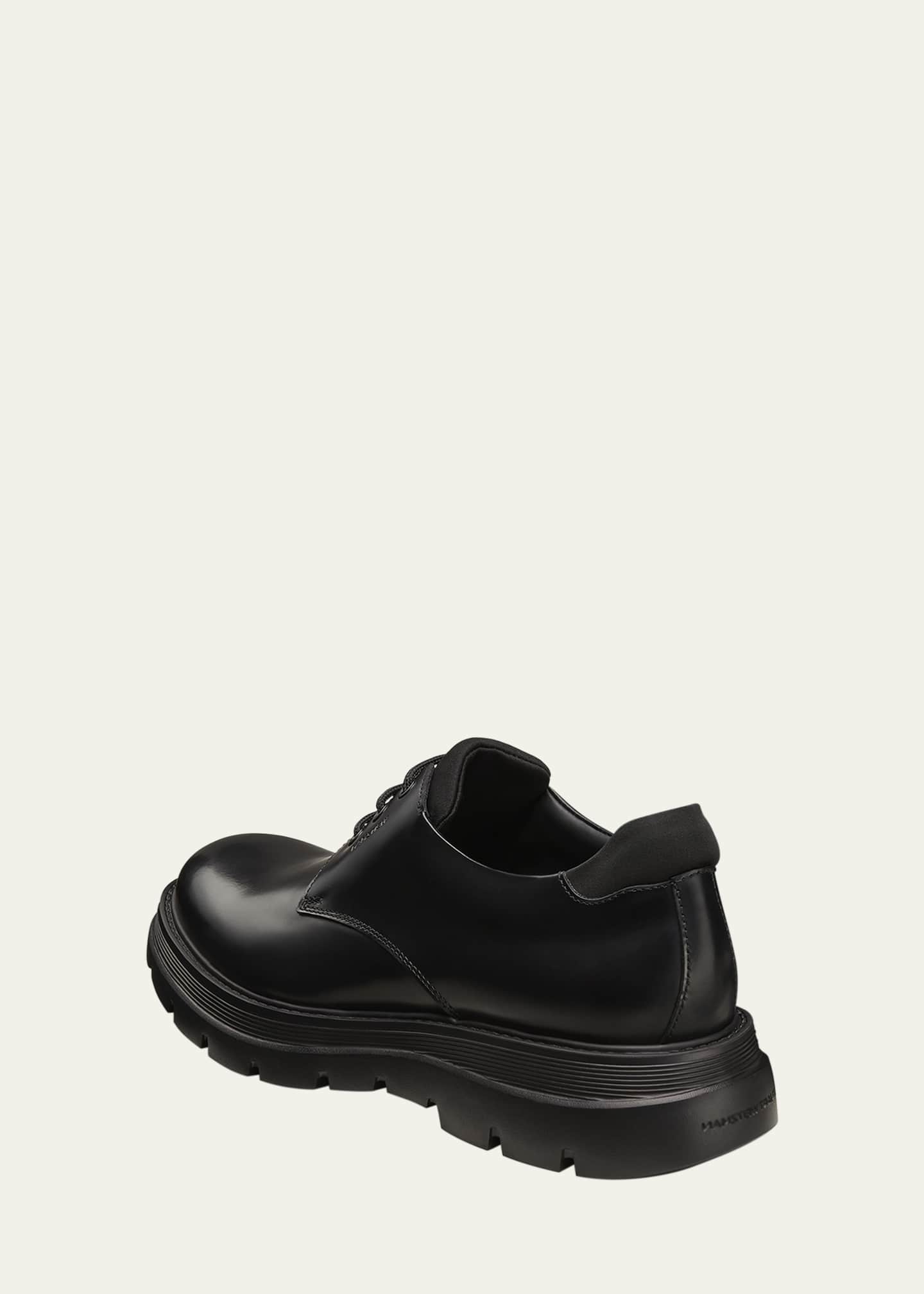 Stuart Weitzman Men's Ajay Brushed Leather Derby Shoes Image 3 of 4