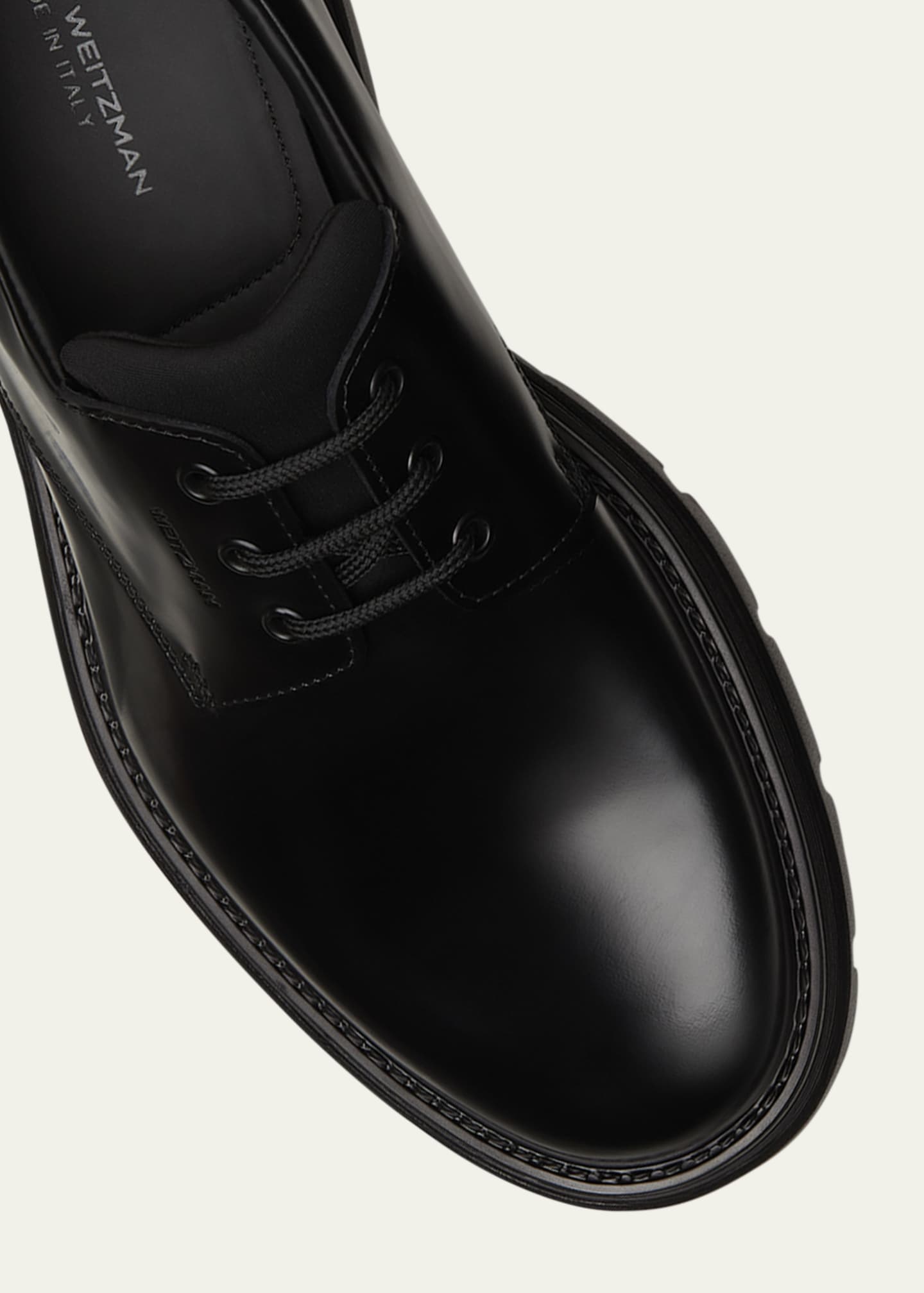 Stuart Weitzman Men's Ajay Brushed Leather Derby Shoes Image 4 of 4
