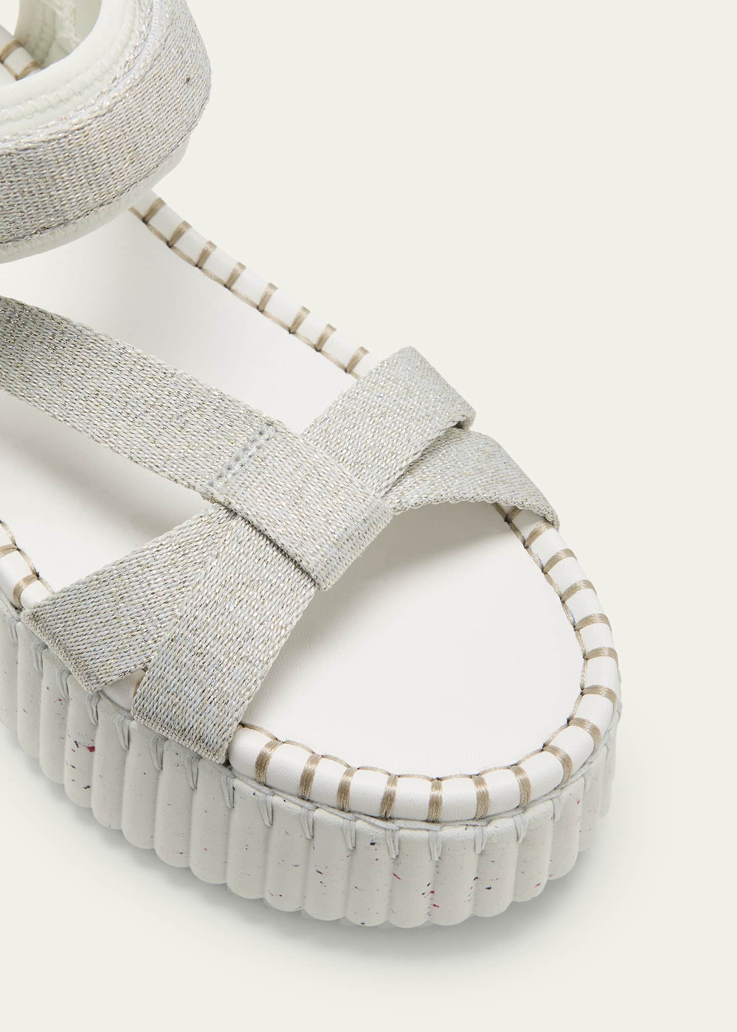 Chloe x High Summer Nama Stitch Ankle Strap Flatform Sandals