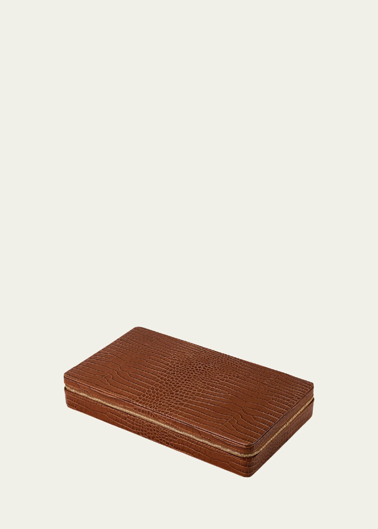 AERIN Enzo Leather Travel Chess Set Image 1 of 2