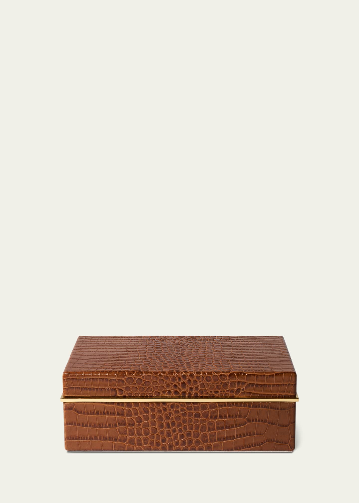 AERIN Classic Croc Leather Small Box Image 2 of 3