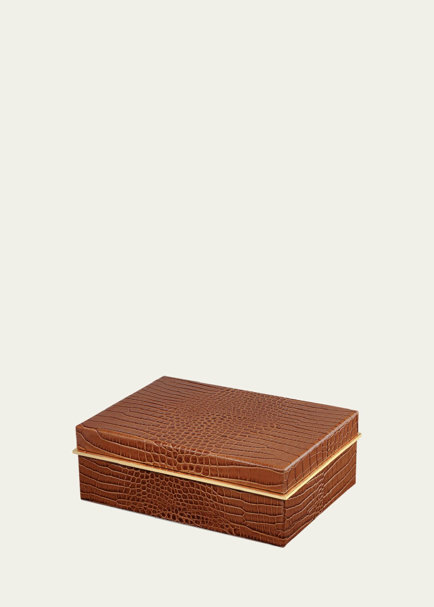 AERIN Classic Croc Leather Small Box Image 1 of 3