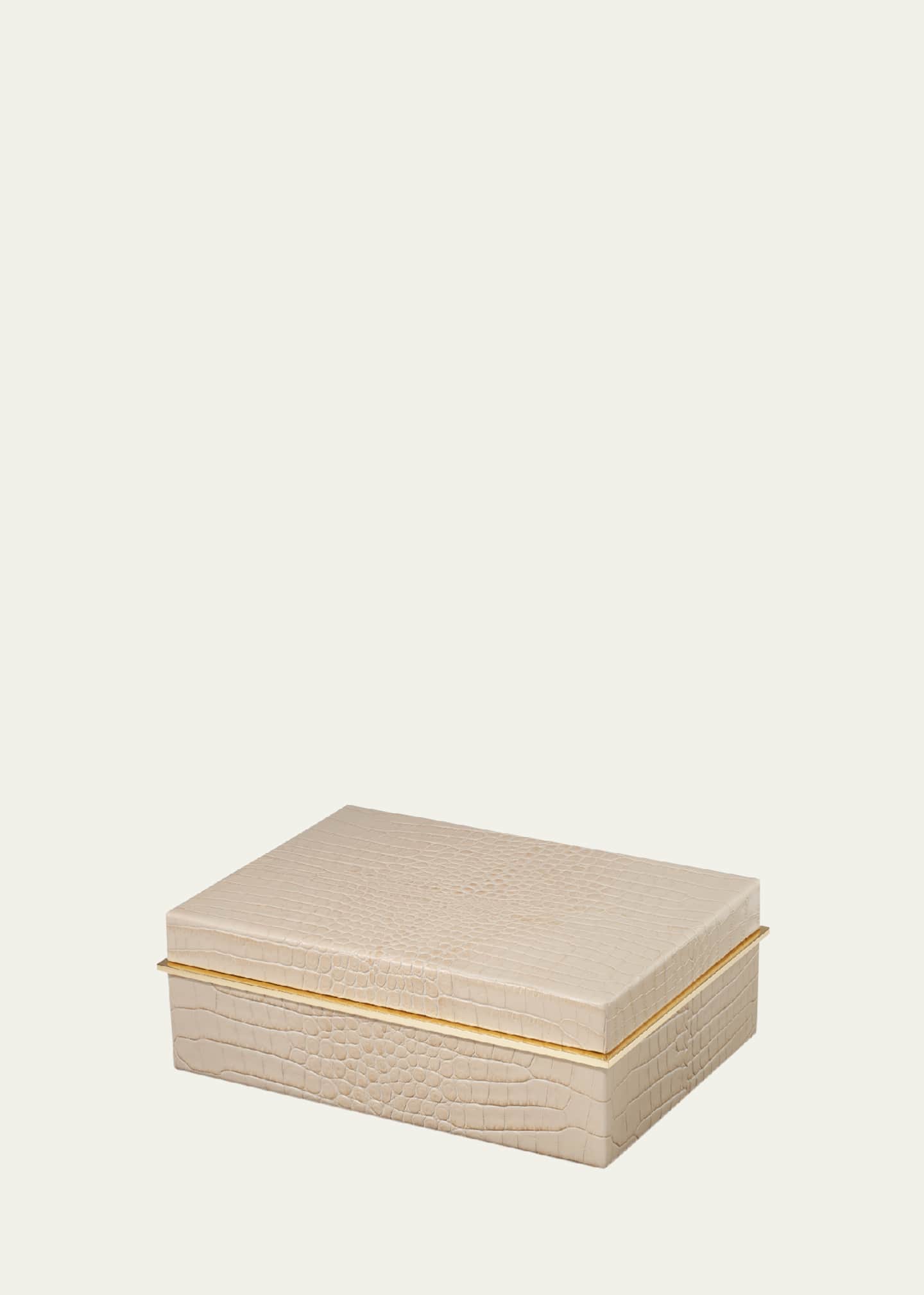 AERIN Classic Croc Leather Small Box Image 1 of 3