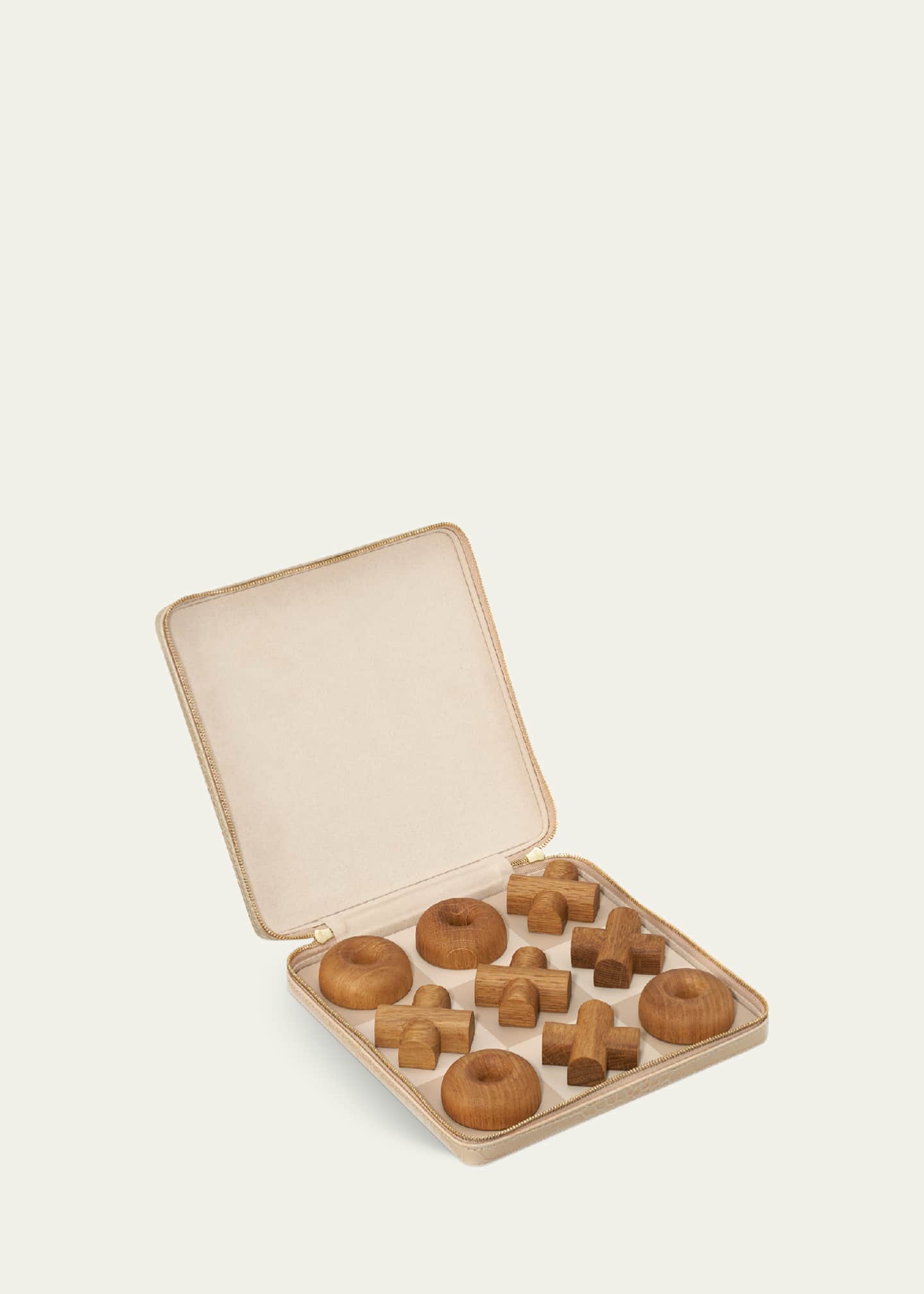 AERIN Enzo Leather Travel Tic-Tac-Toe Set Image 2 of 2
