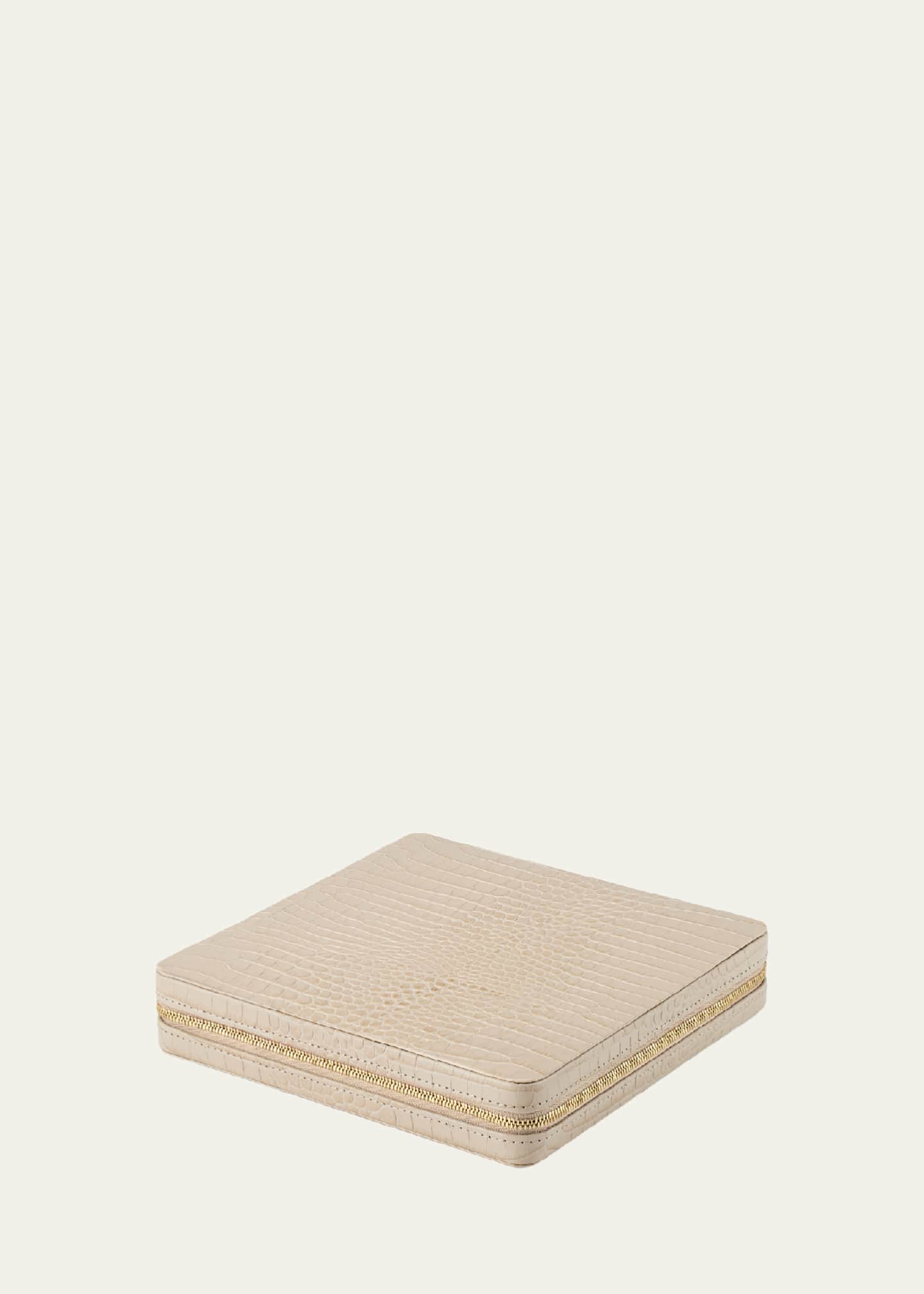 AERIN Enzo Leather Travel Tic-Tac-Toe Set Image 1 of 2
