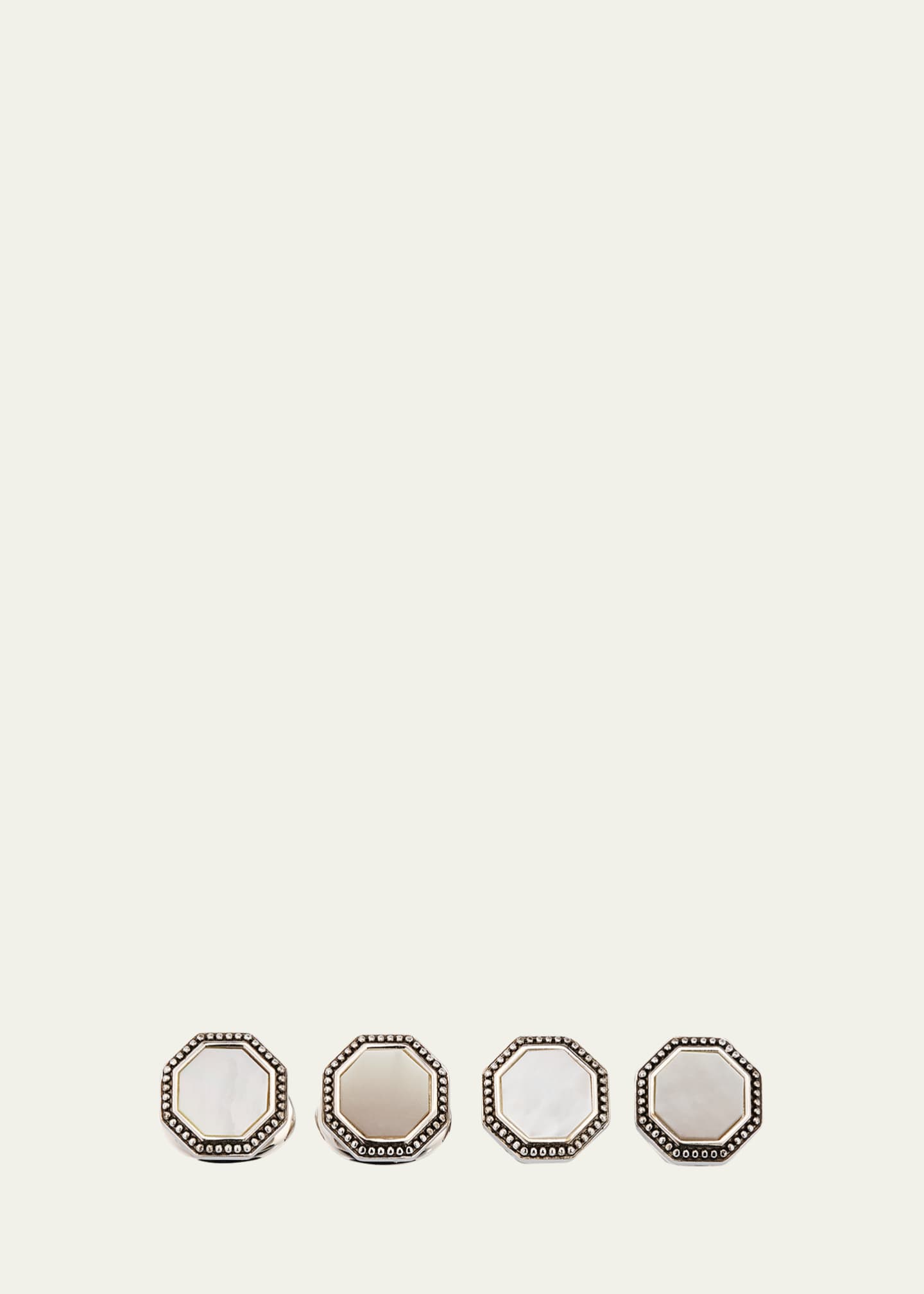 Jan Leslie Men's Octagon Mother-Of-Pearl Shirt Studs Image 1 of 4
