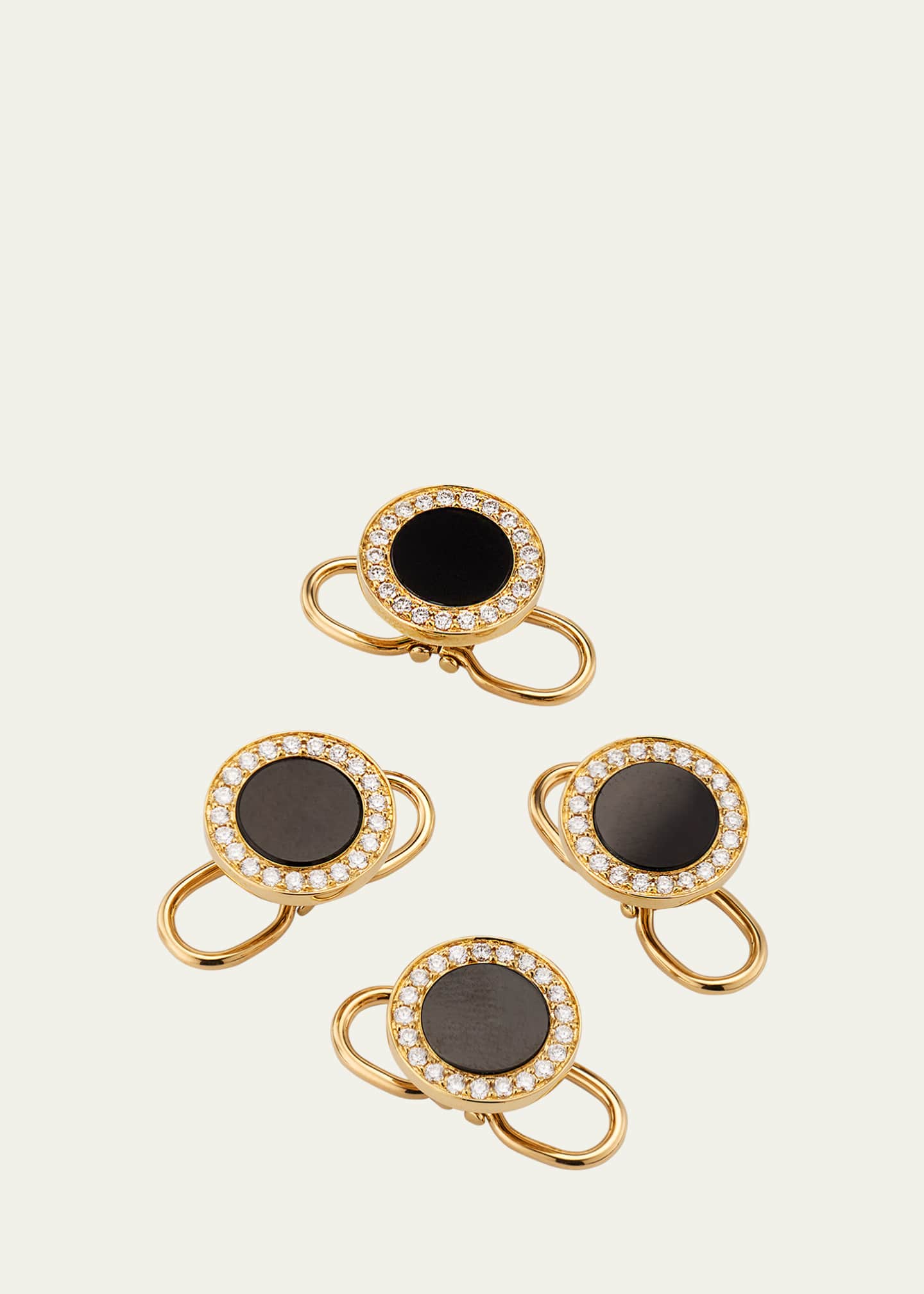sachin and babi light blue dress Final Sale: Mother of Pearl & Brass Dress Studs main image 1