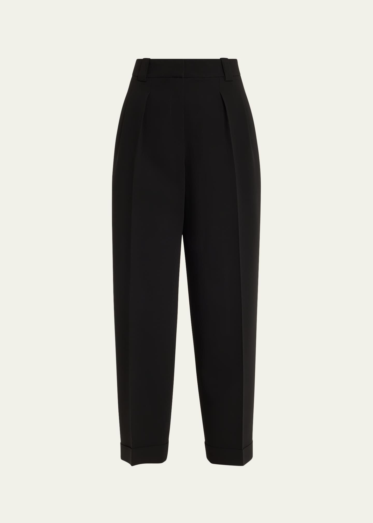 Lafayette 148 New York Wyatt High-Rise Pleated Cropped Pants Image 1 of 5