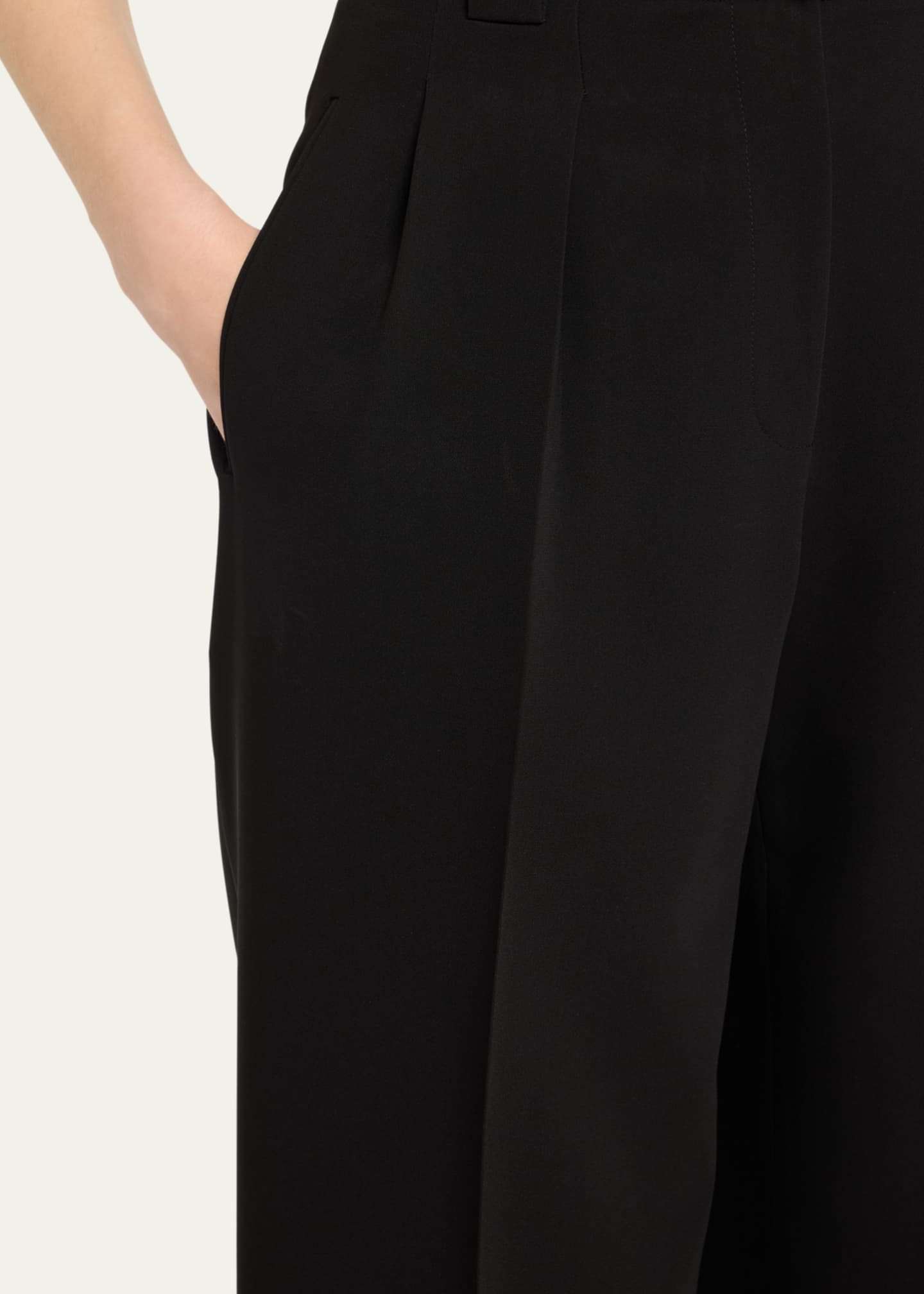 Lafayette 148 New York Wyatt High-Rise Pleated Cropped Pants Image 5 of 5