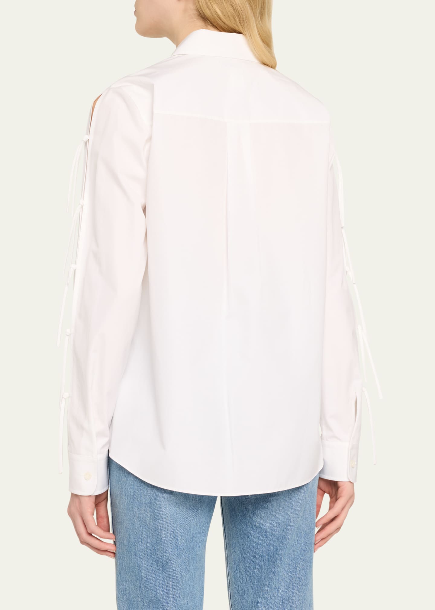 Lafayette 148 New York Split-Sleeve Button-Down Shirt Image 3 of 5