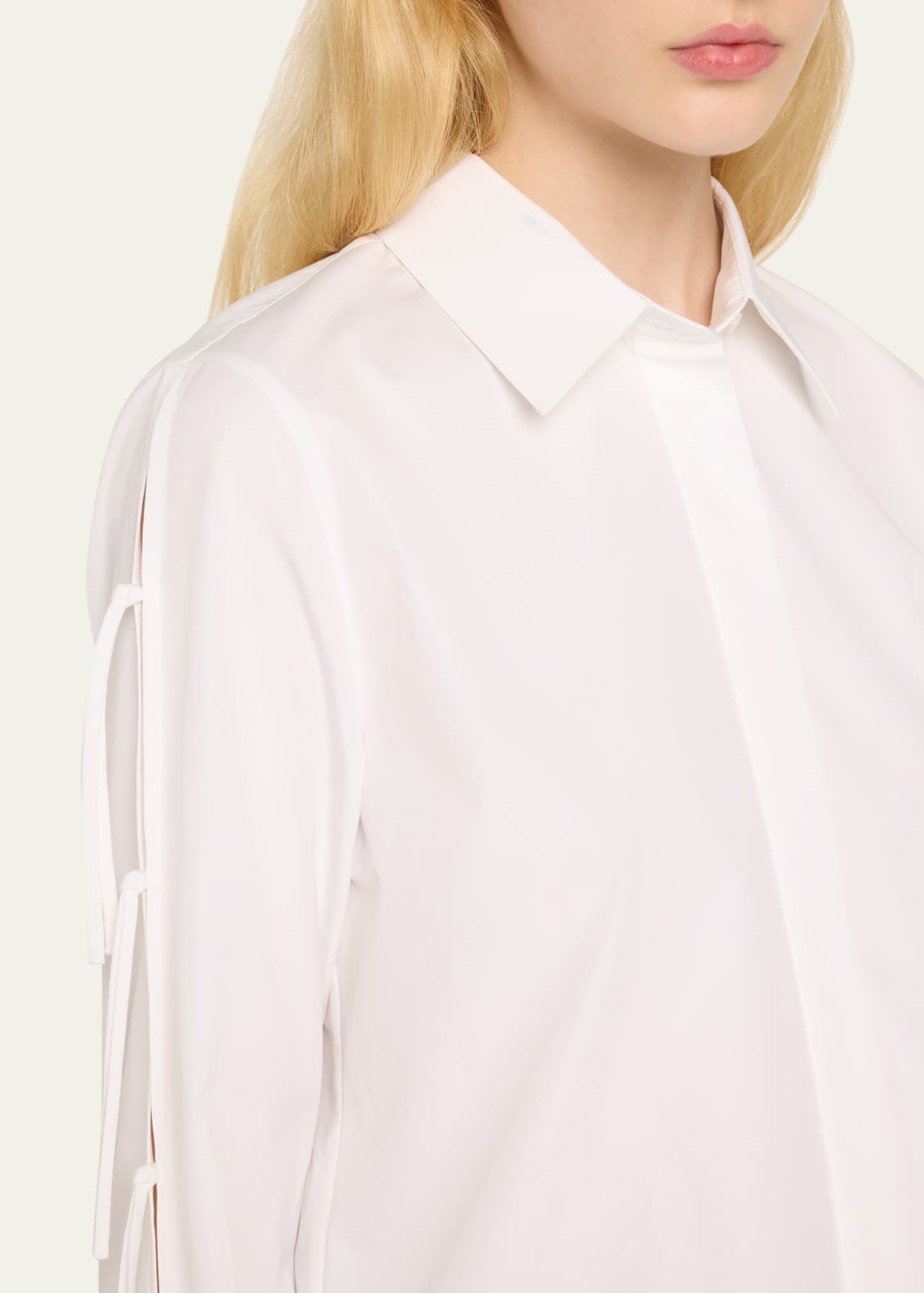 Lafayette 148 New York Split-Sleeve Button-Down Shirt Image 5 of 5