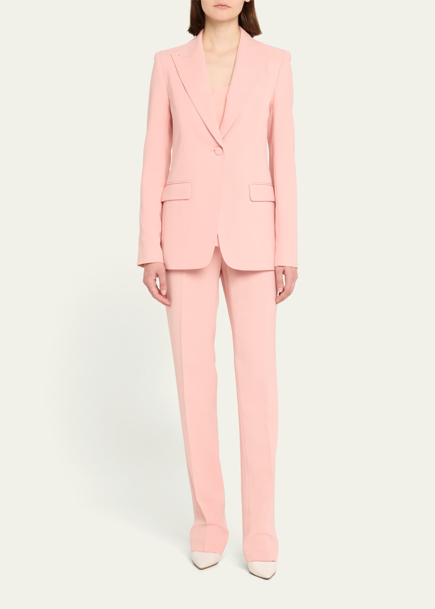Lafayette 148 New York Single-Button Finesse Crepe Blazer Image 2 of 5