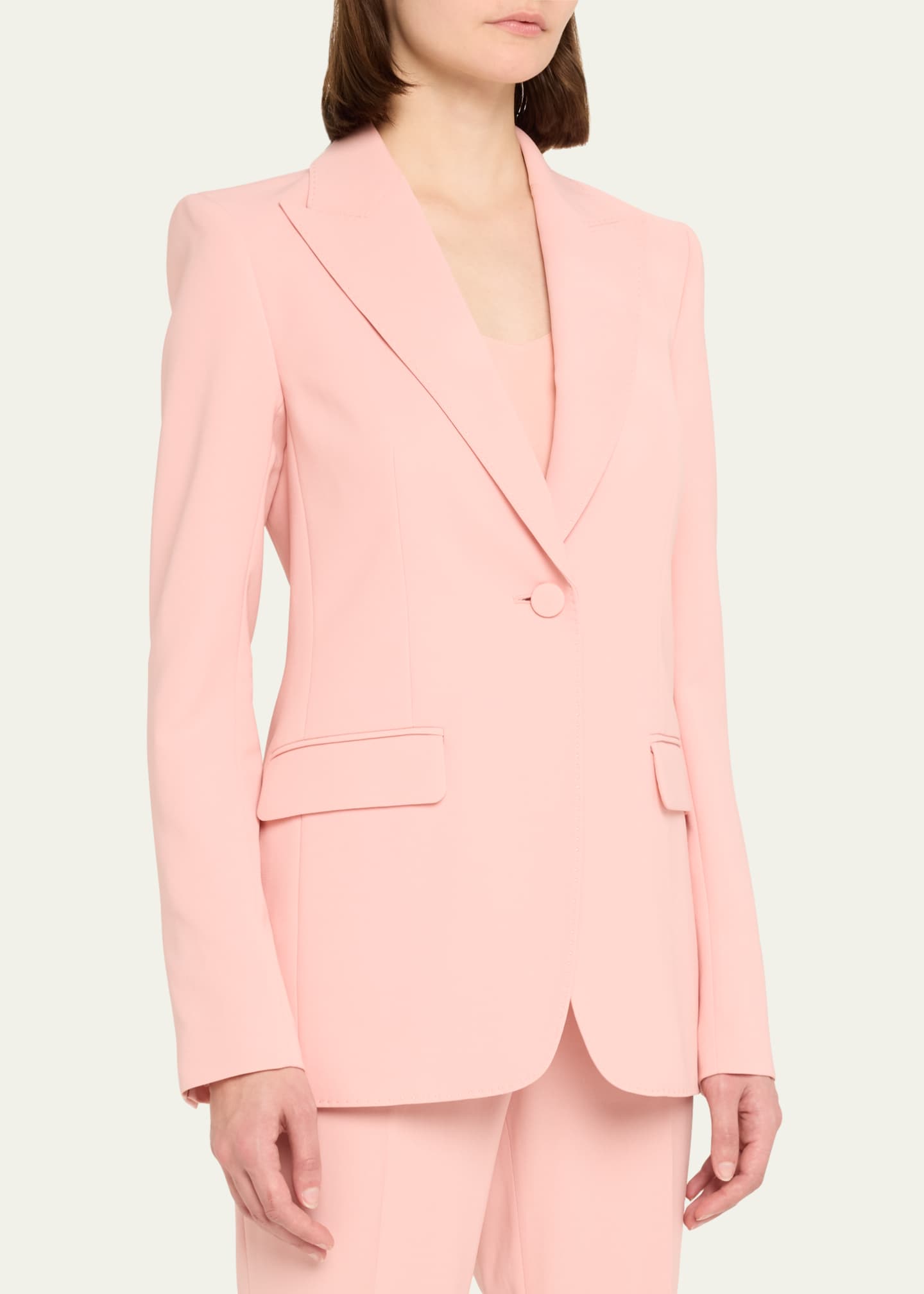 Lafayette 148 New York Single-Button Finesse Crepe Blazer Image 4 of 5