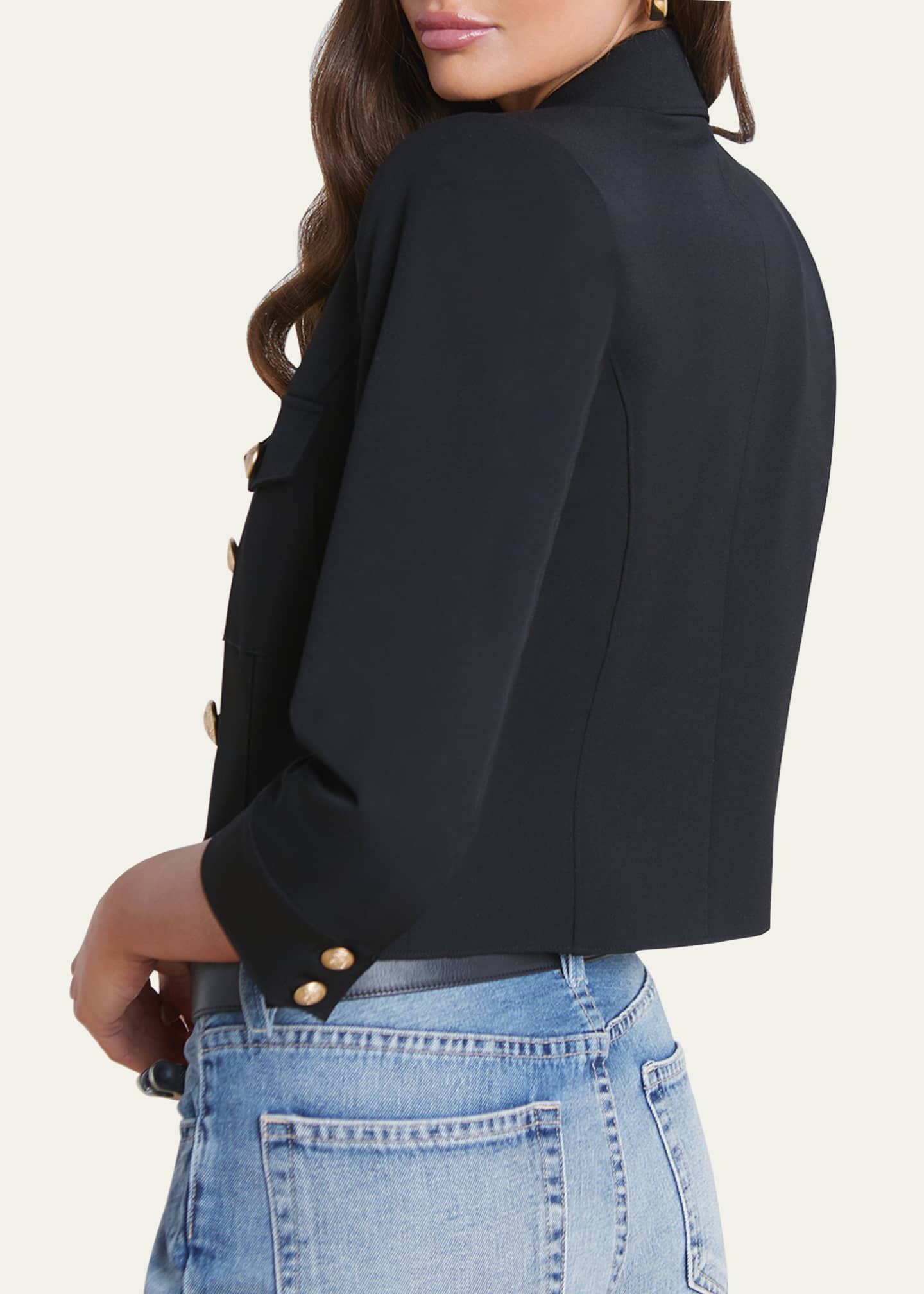 L'Agence Kumi Cropped Fitted Jacket Image 3 of 5