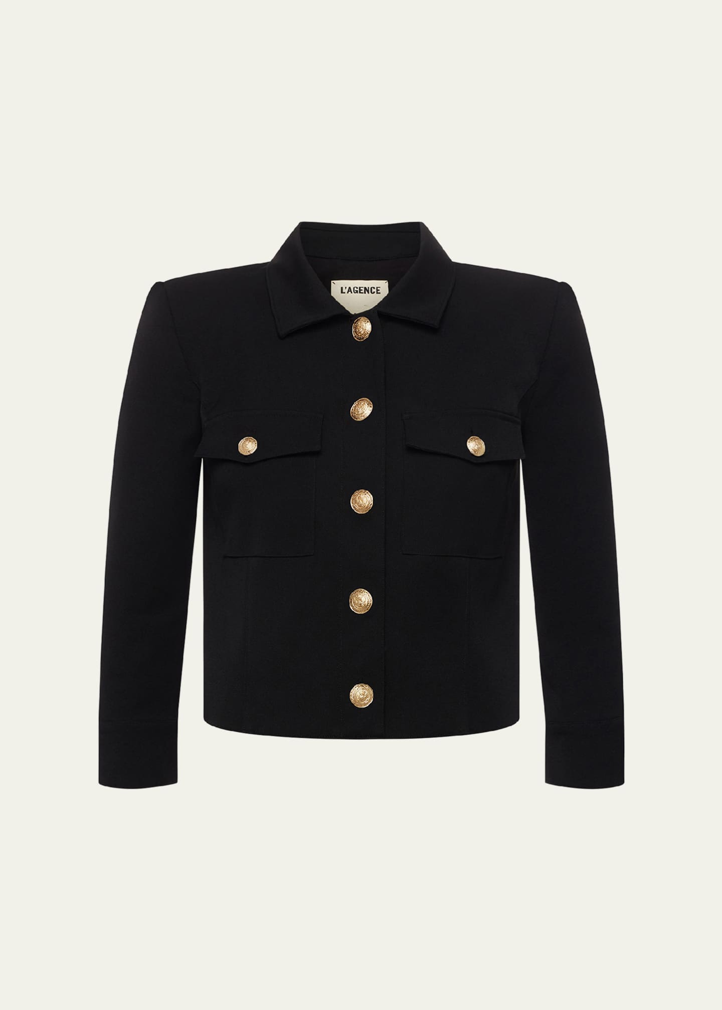 L'Agence Kumi Cropped Fitted Jacket Image 1 of 5