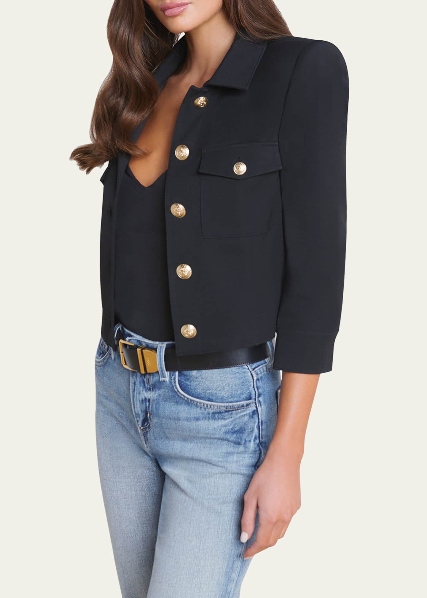 L'Agence Kumi Cropped Fitted Jacket Image 5 of 5