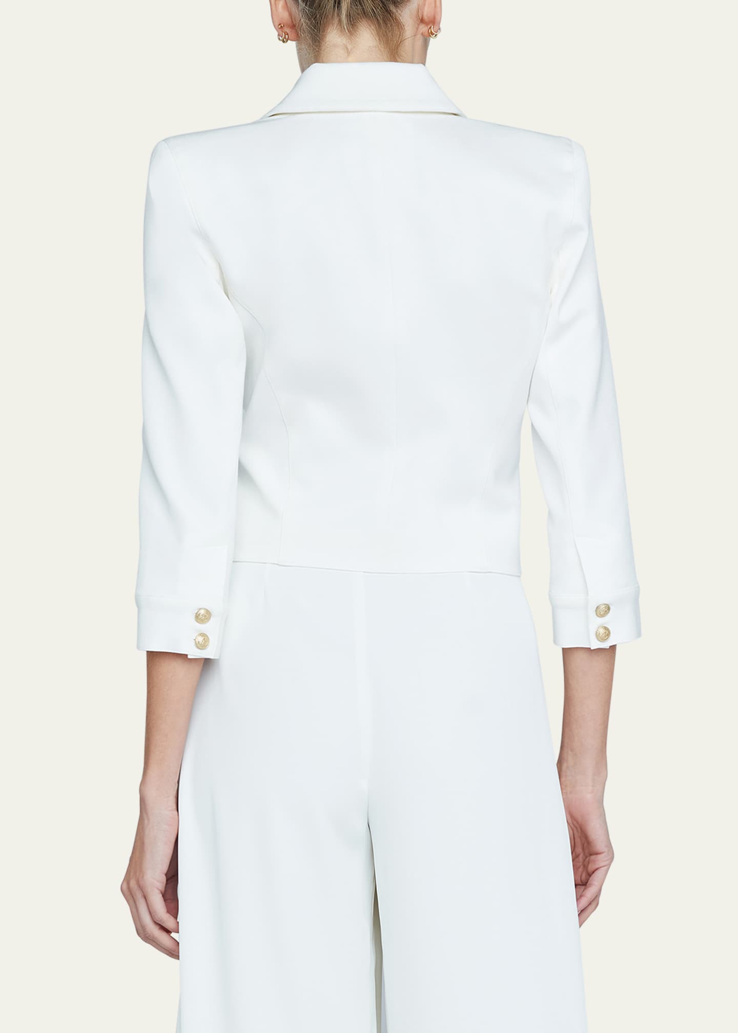 L'Agence Kumi Cropped Fitted Jacket Image 3 of 5