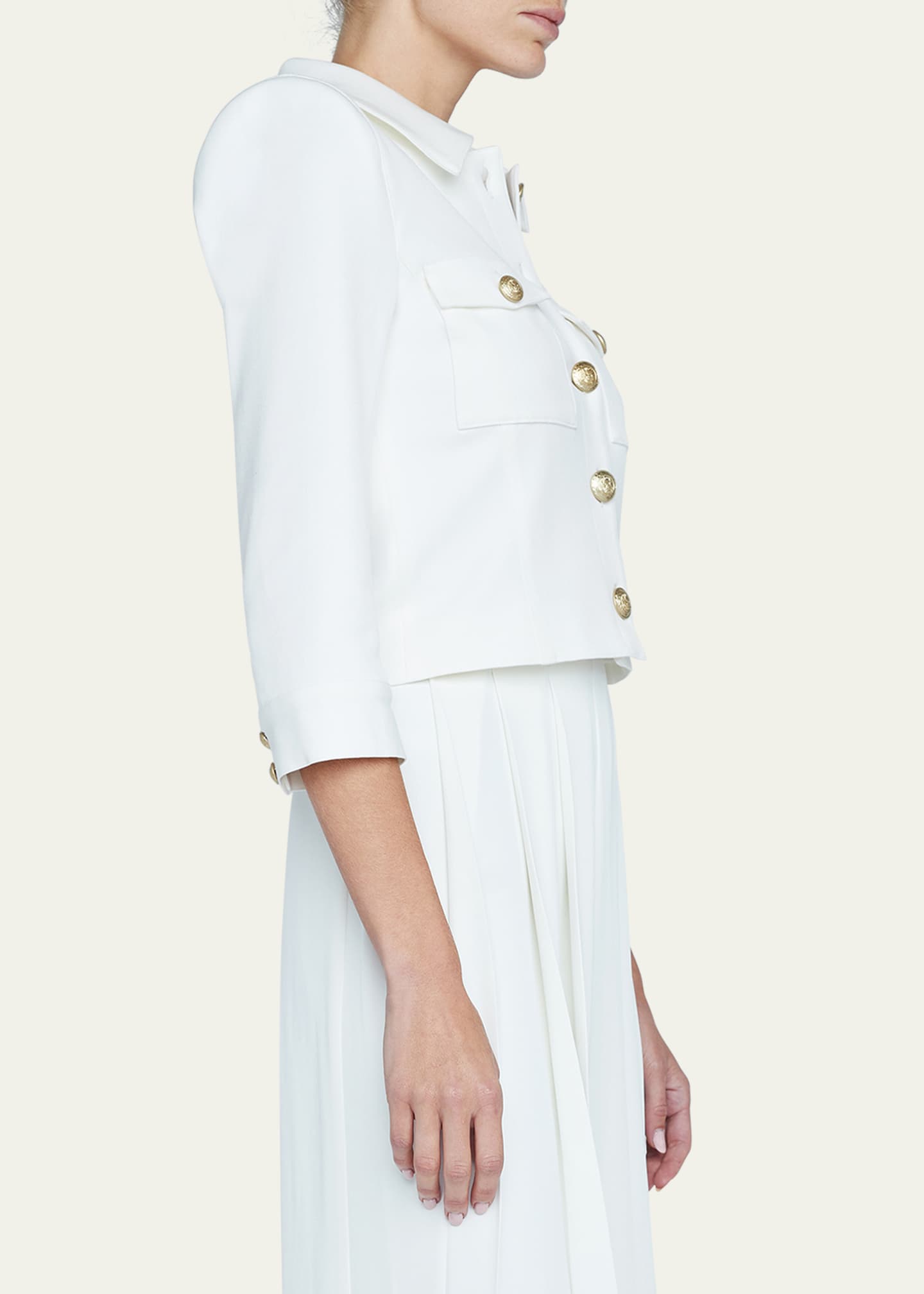 L'Agence Kumi Cropped Fitted Jacket Image 4 of 5