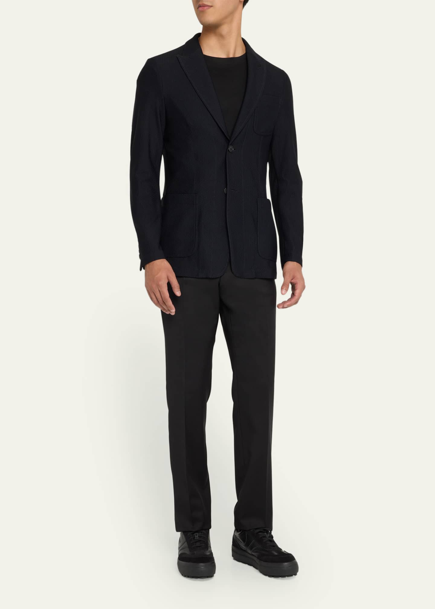 Giorgio Armani Men's Rice Stitch Sport Coat Image 2 of 8