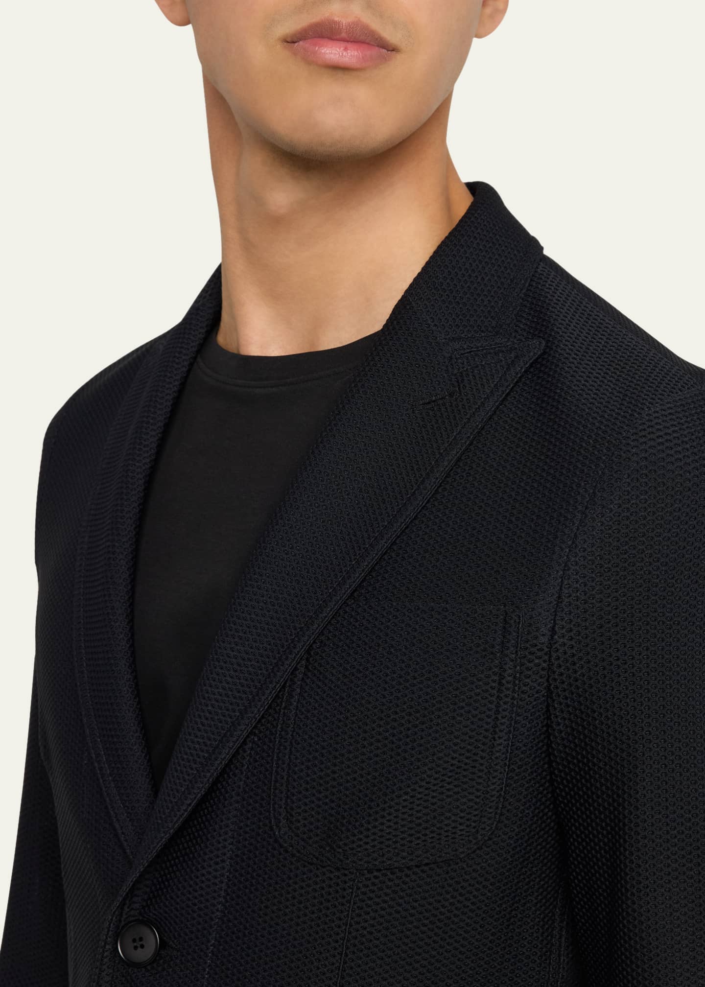 Giorgio Armani Men's Rice Stitch Sport Coat Image 5 of 8