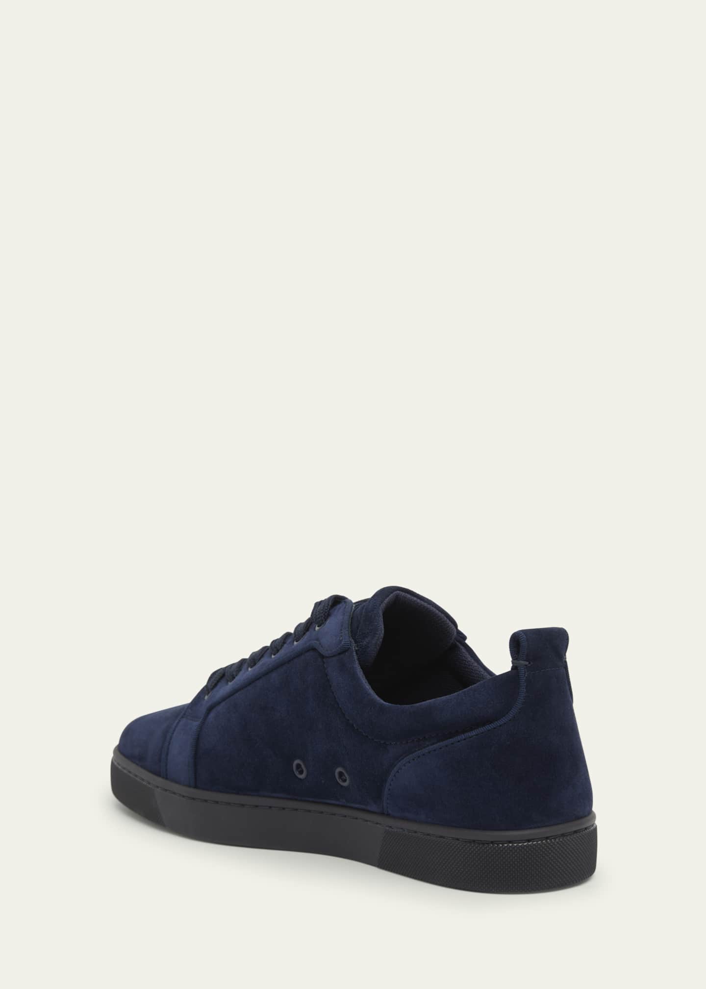 Christian Louboutin Men's Louis Junior Suede Red Sole Sneakers Image 2 of 4