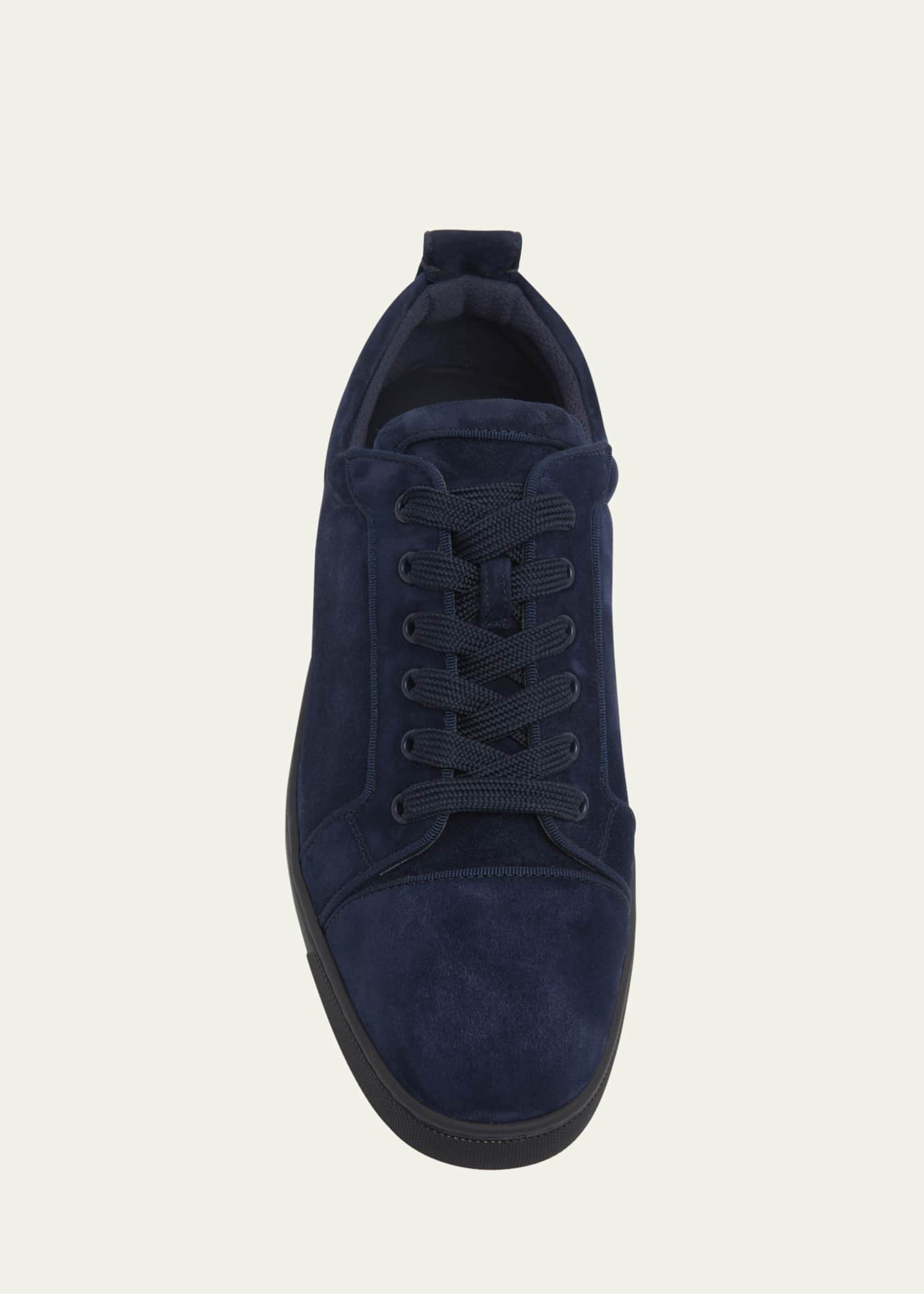 Christian Louboutin Men's Louis Junior Suede Red Sole Sneakers Image 4 of 4