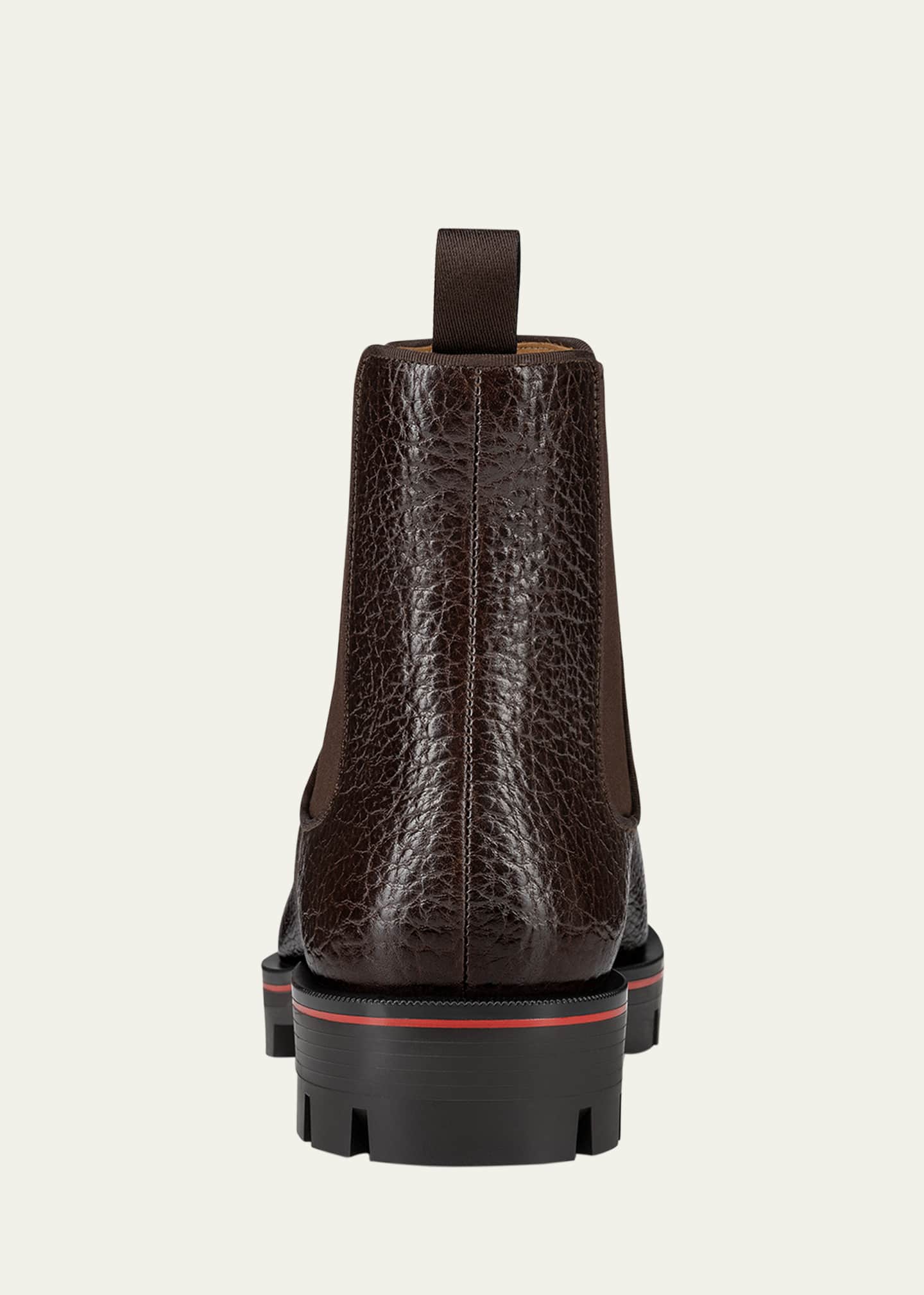 Christian Louboutin Men's Alpinosol Leather Chelsea Boots Image 2 of 3