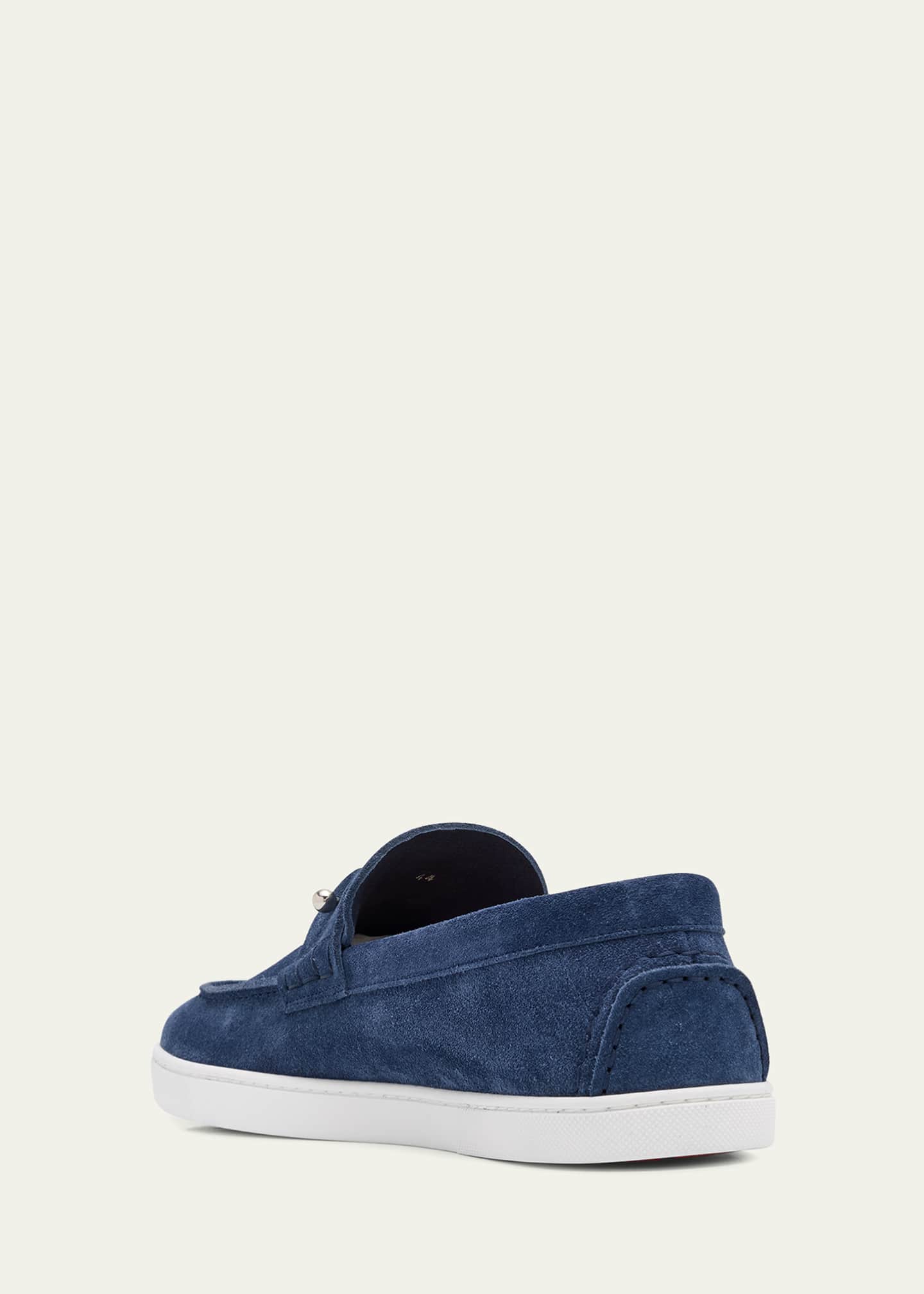 Christian Louboutin Men's Chambeliboat Nubuck Boat Shoes Image 4 of 6