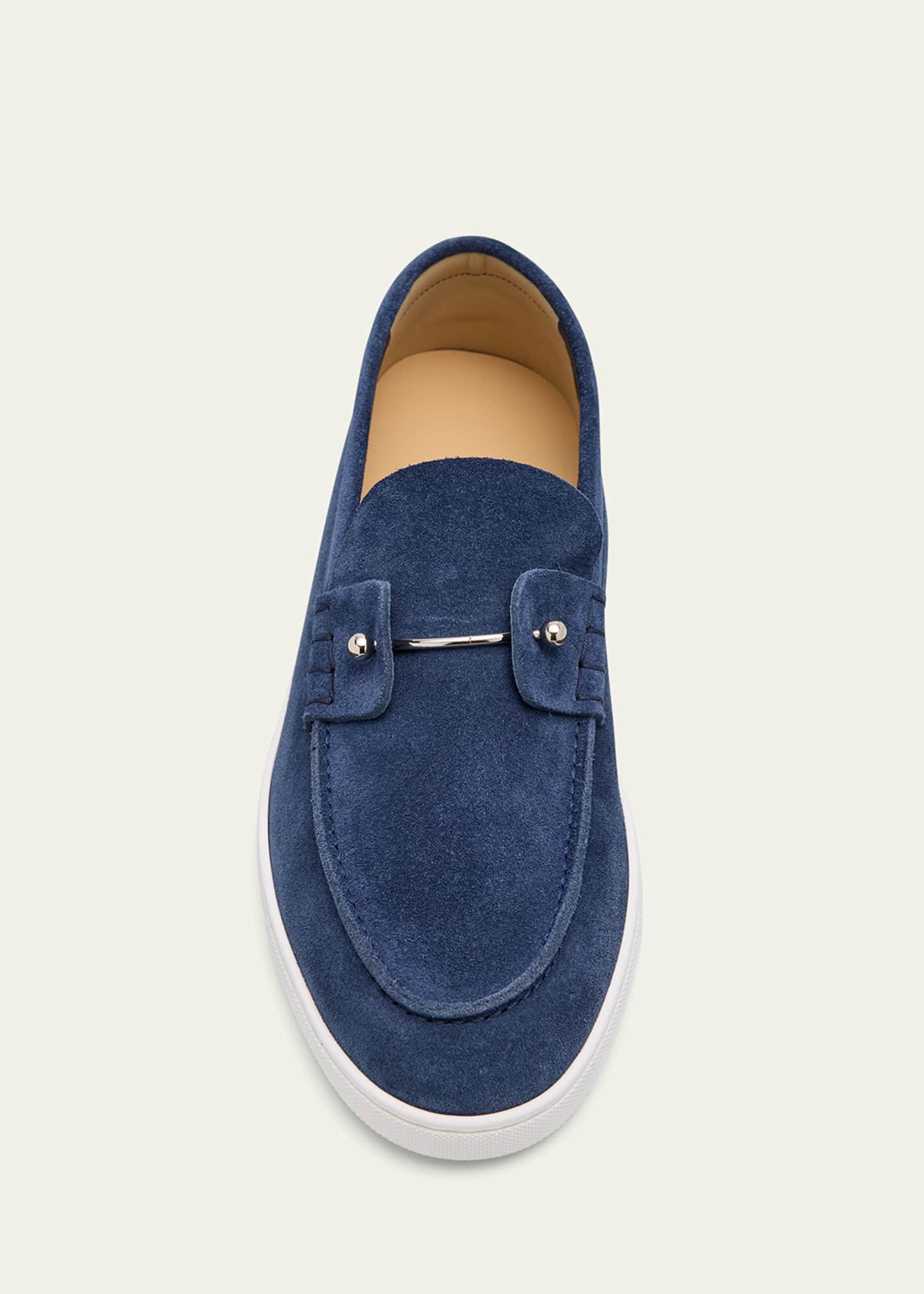 Christian Louboutin Men's Chambeliboat Nubuck Boat Shoes Image 6 of 6