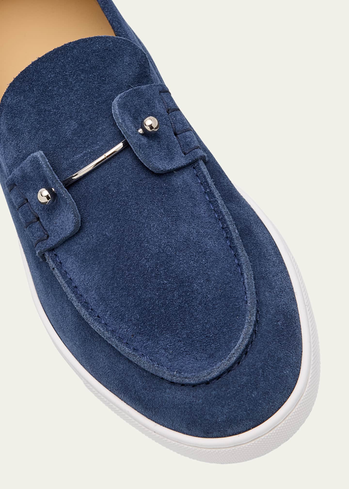 Christian Louboutin Men's Chambeliboat Nubuck Boat Shoes Image 5 of 6