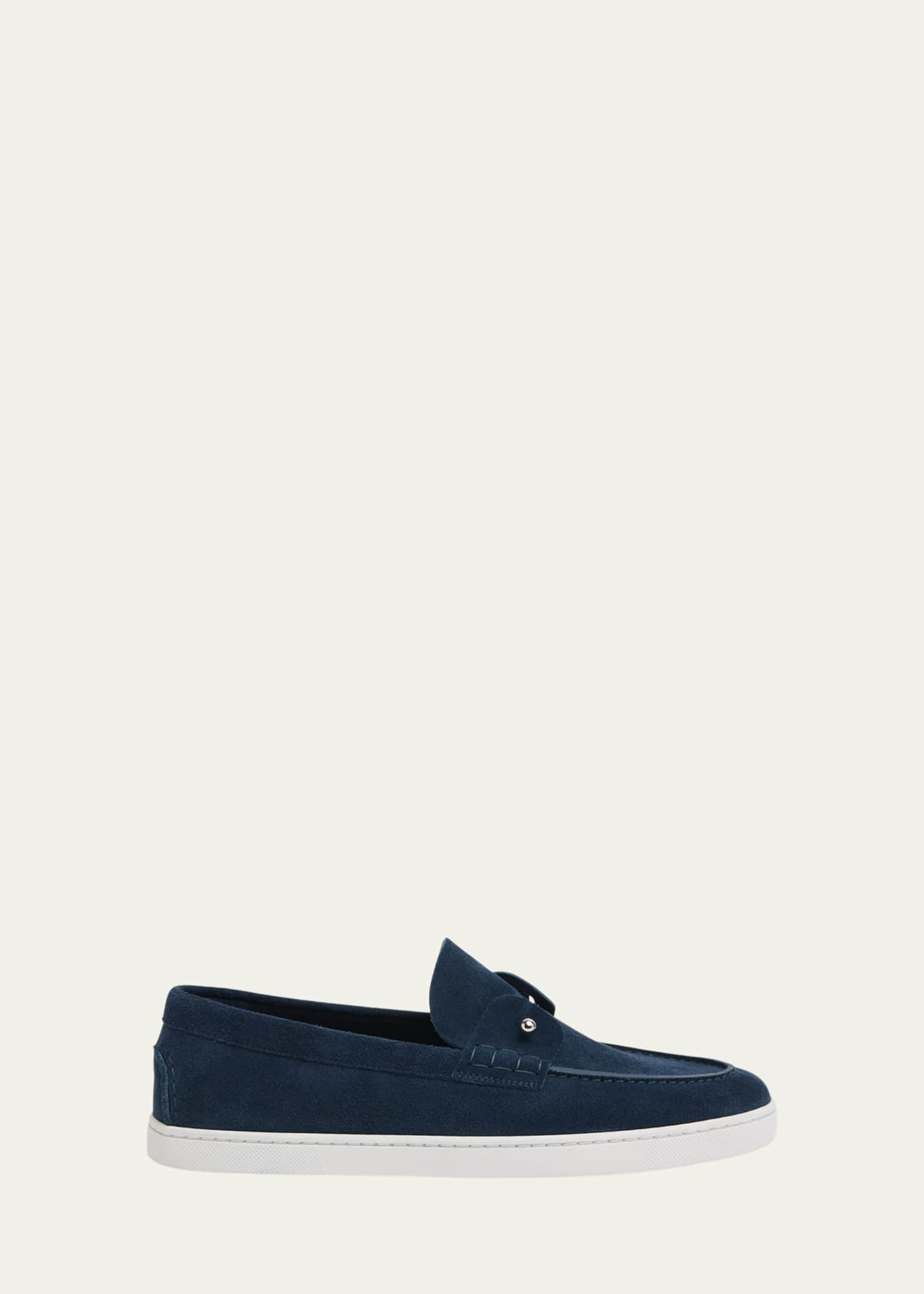 Christian Louboutin Men's Chambeliboat Nubuck Boat Shoes