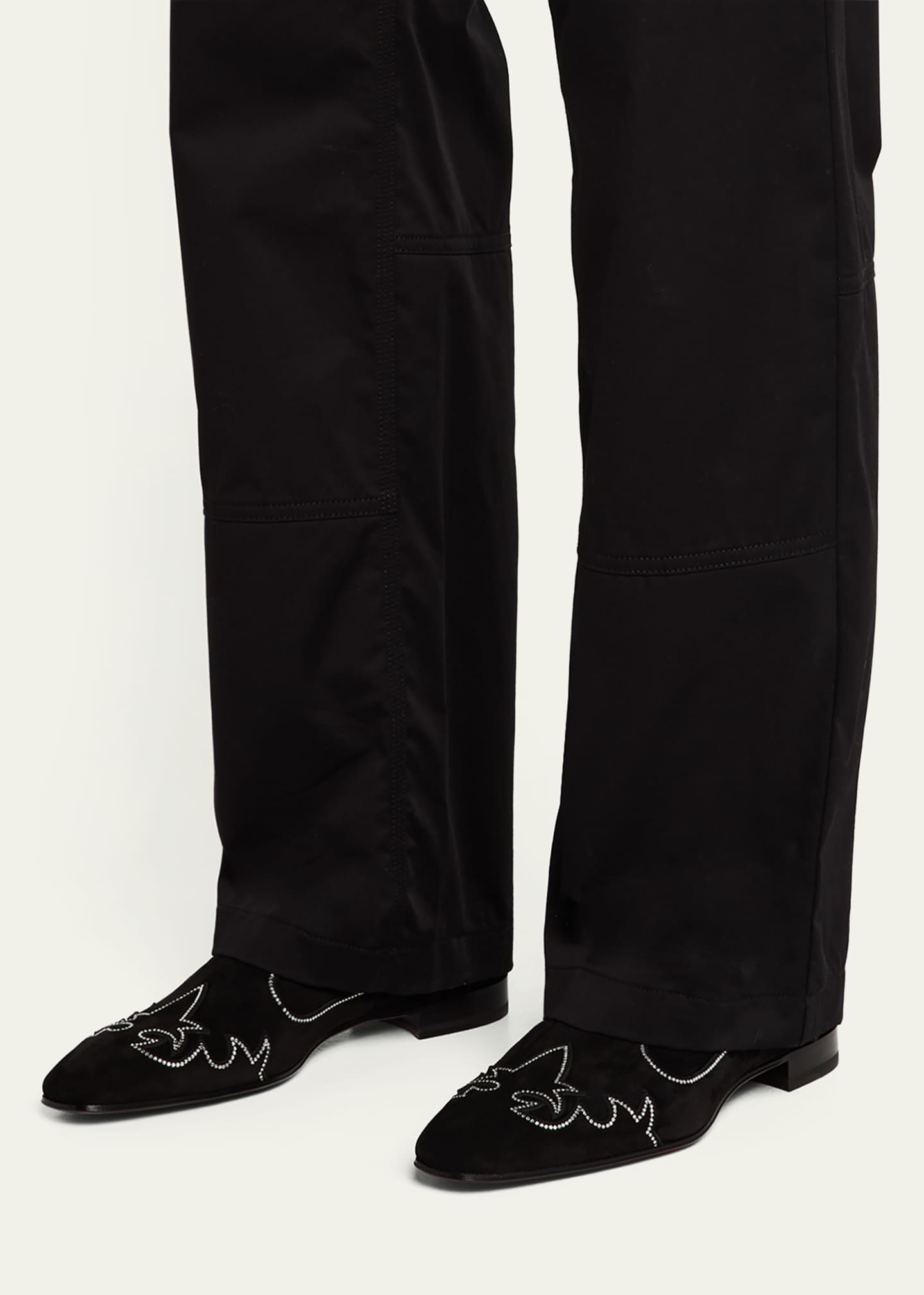 Men's Dandysiago Rhinestone and Leather Loafers