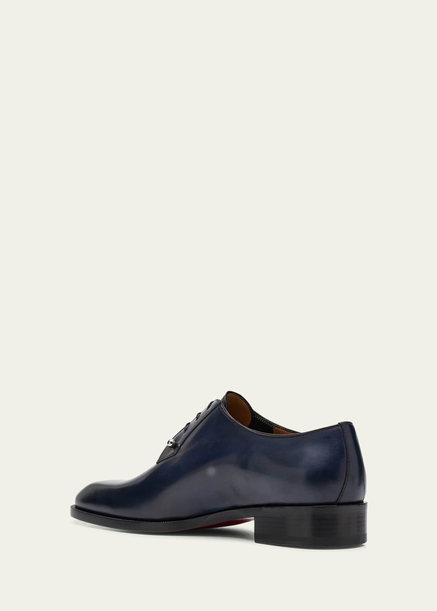 Christian Louboutin Men's Chambeliss Leather Derby Shoes Image 4 of 6