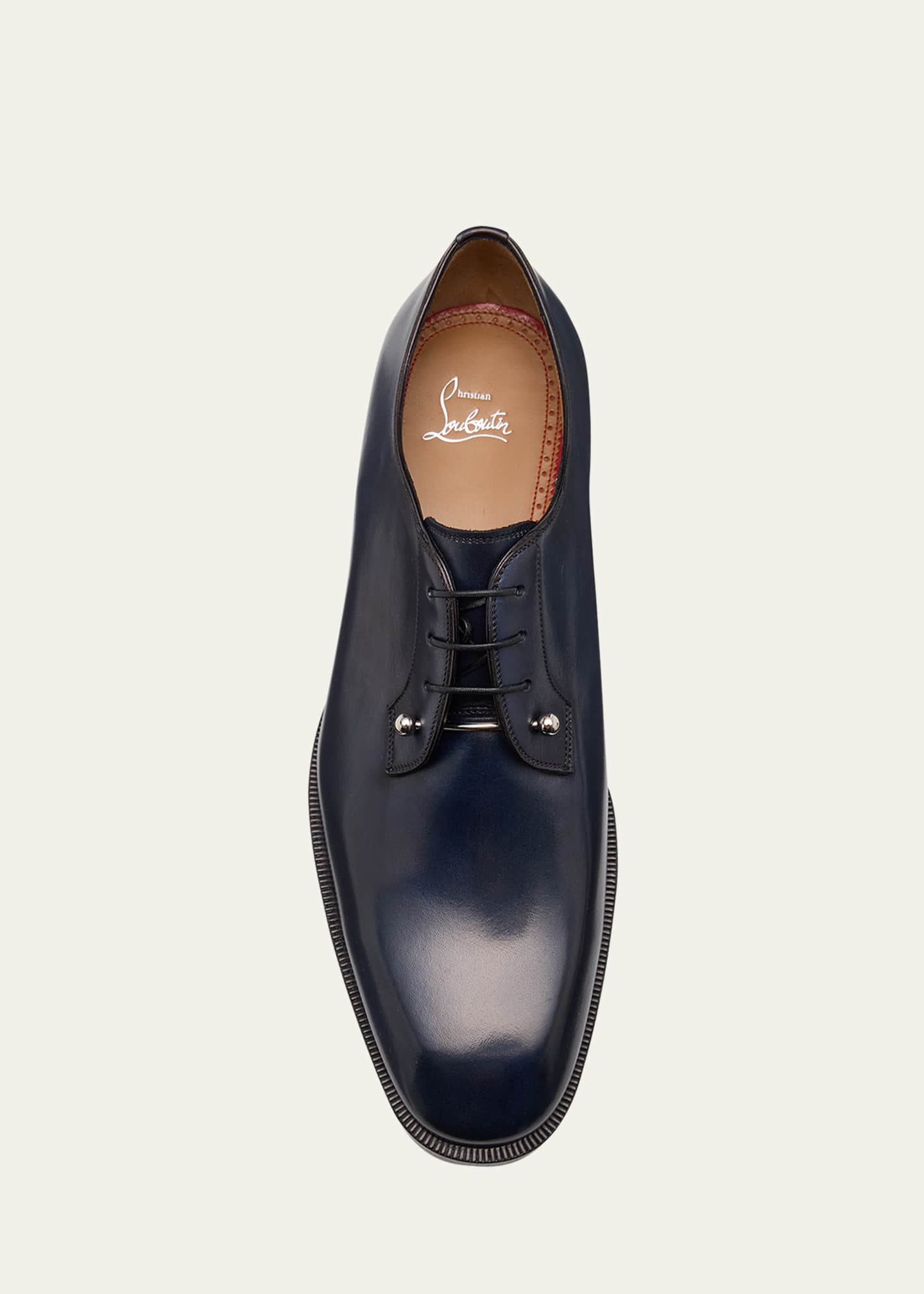 Christian Louboutin Men's Chambeliss Leather Derby Shoes Image 6 of 6