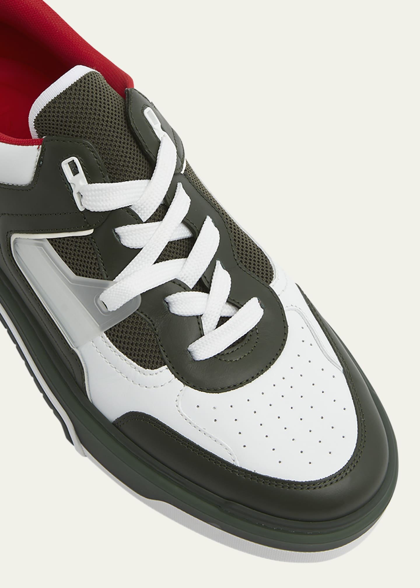 Christian Louboutin Men's Astroloubi Bicolor Leather Low-Top Sneakers Image 4 of 4