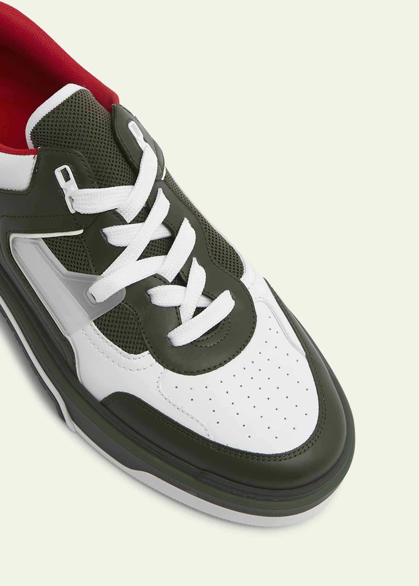 Christian Louboutin Men's Astroloubi Bicolor Leather Low-Top Sneakers Image 3 of 4