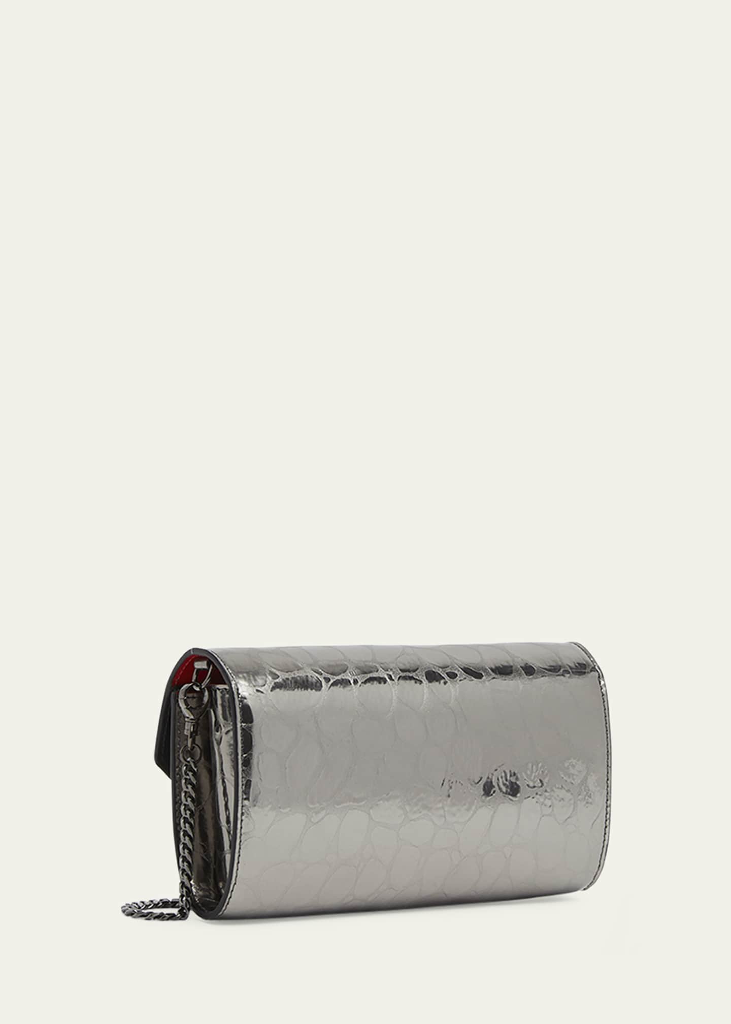 Christian Louboutin Loubi54 Wallet on Chain in Croc-Embossed Leather Image 2 of 4