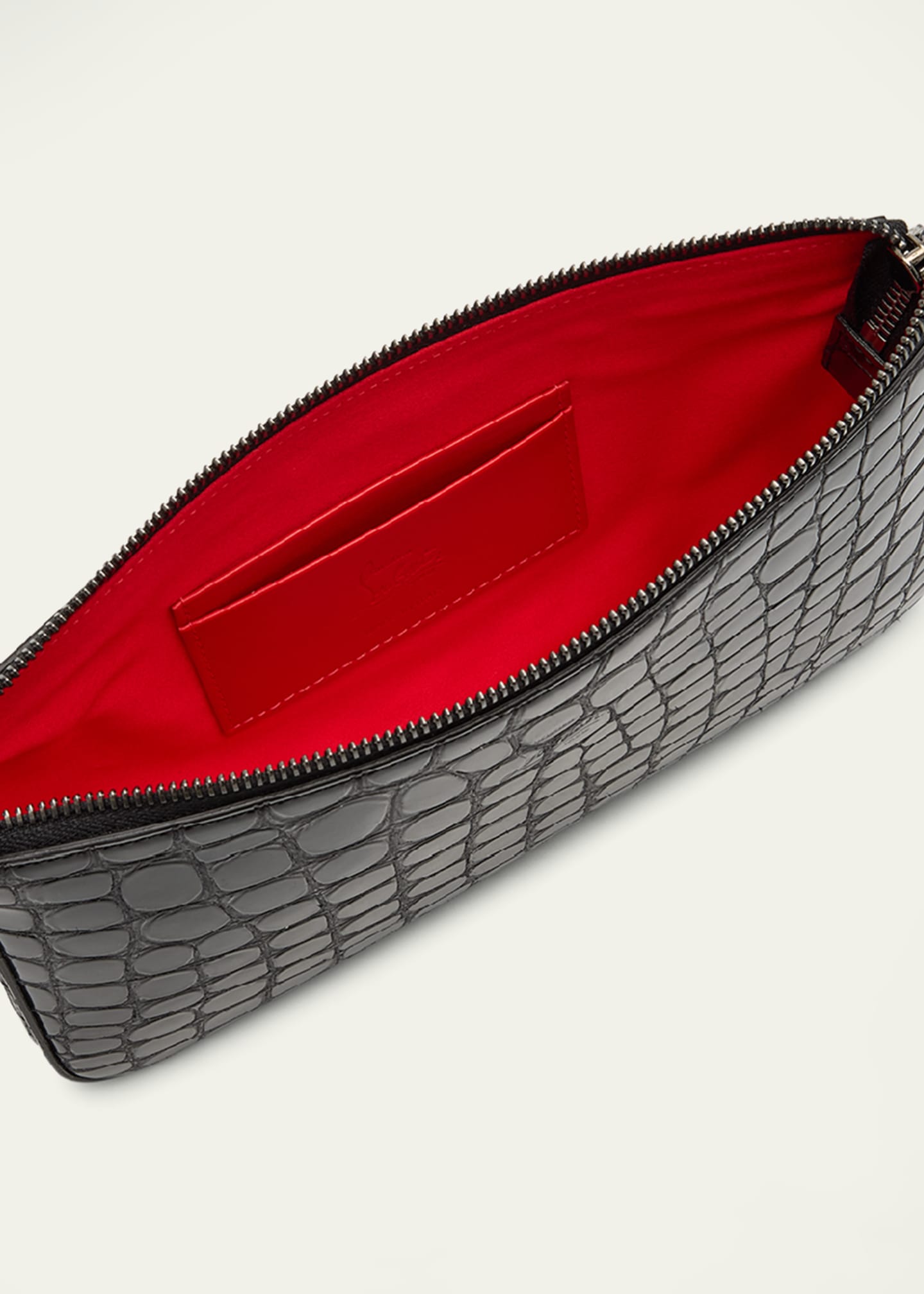 Christian Louboutin Loubila Alligator-Embossed Leather Shoulder Bag Image 4 of 6