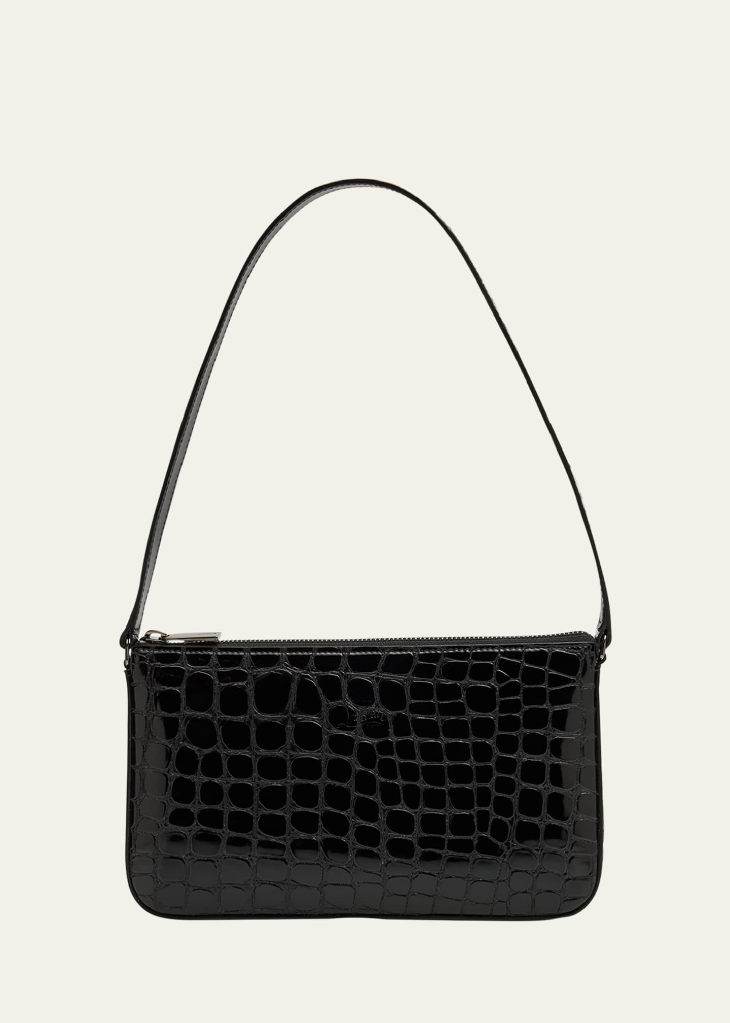 Christian Louboutin Loubila Alligator-Embossed Leather Shoulder Bag Image 1 of 6