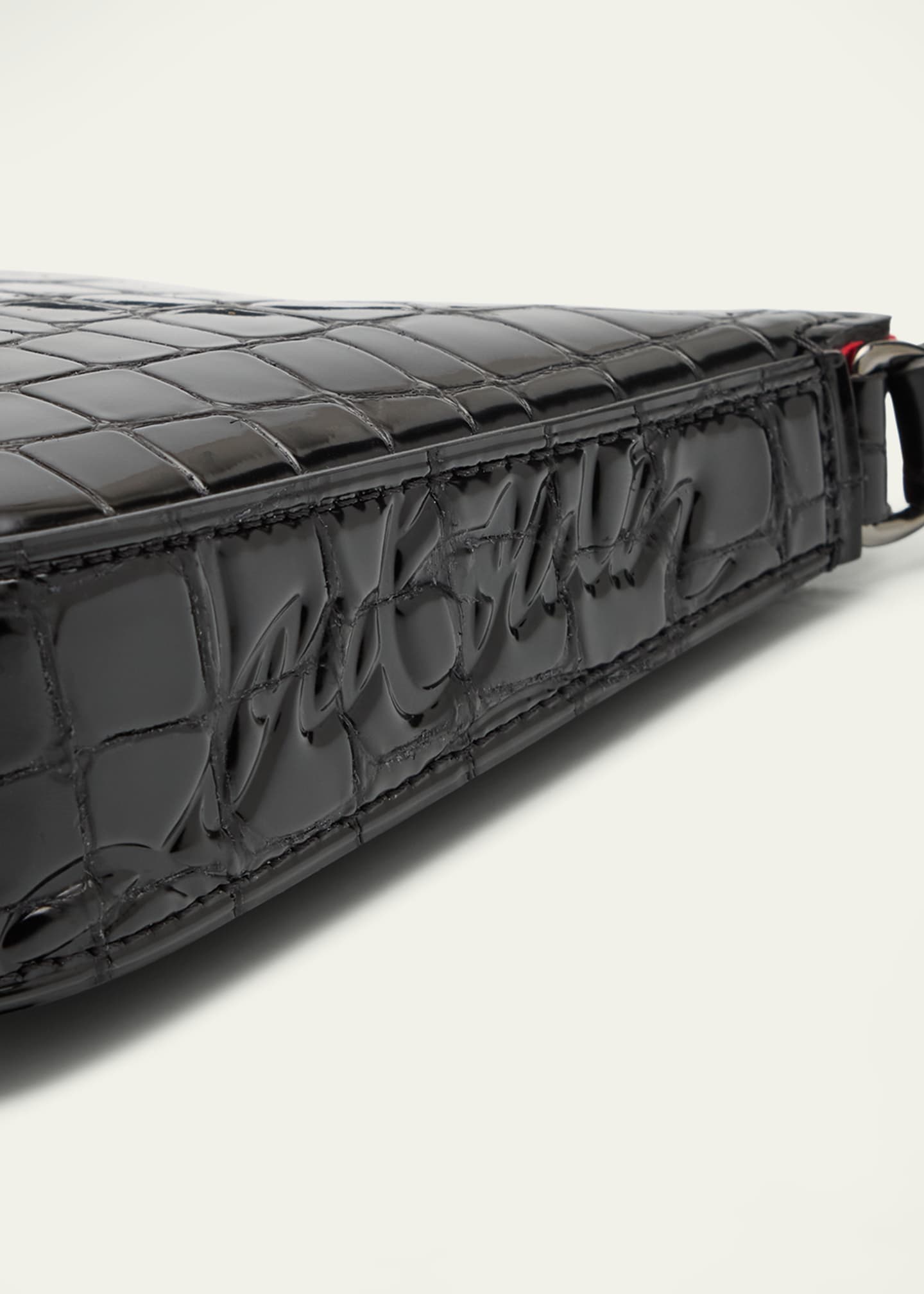 Christian Louboutin Loubila Alligator-Embossed Leather Shoulder Bag Image 5 of 6