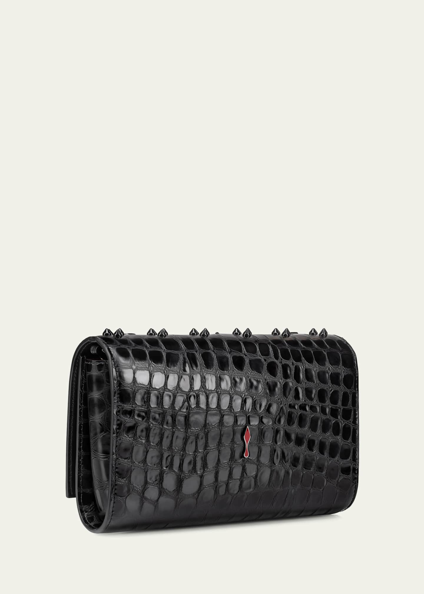Christian Louboutin Paloma Clutch in Loubinthesky Croco Embossed Leather Image 2 of 3