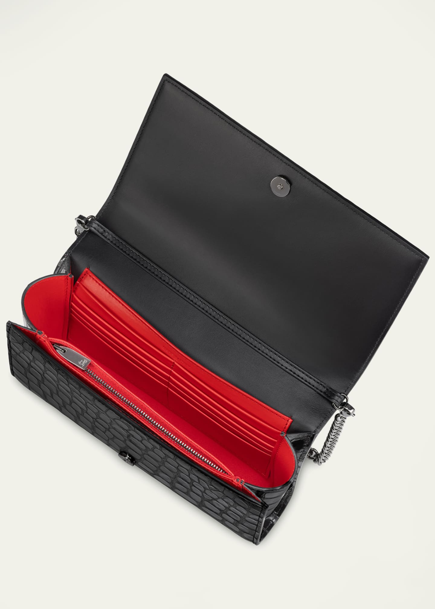 Christian Louboutin Paloma Clutch in Loubinthesky Croco Embossed Leather Image 3 of 3