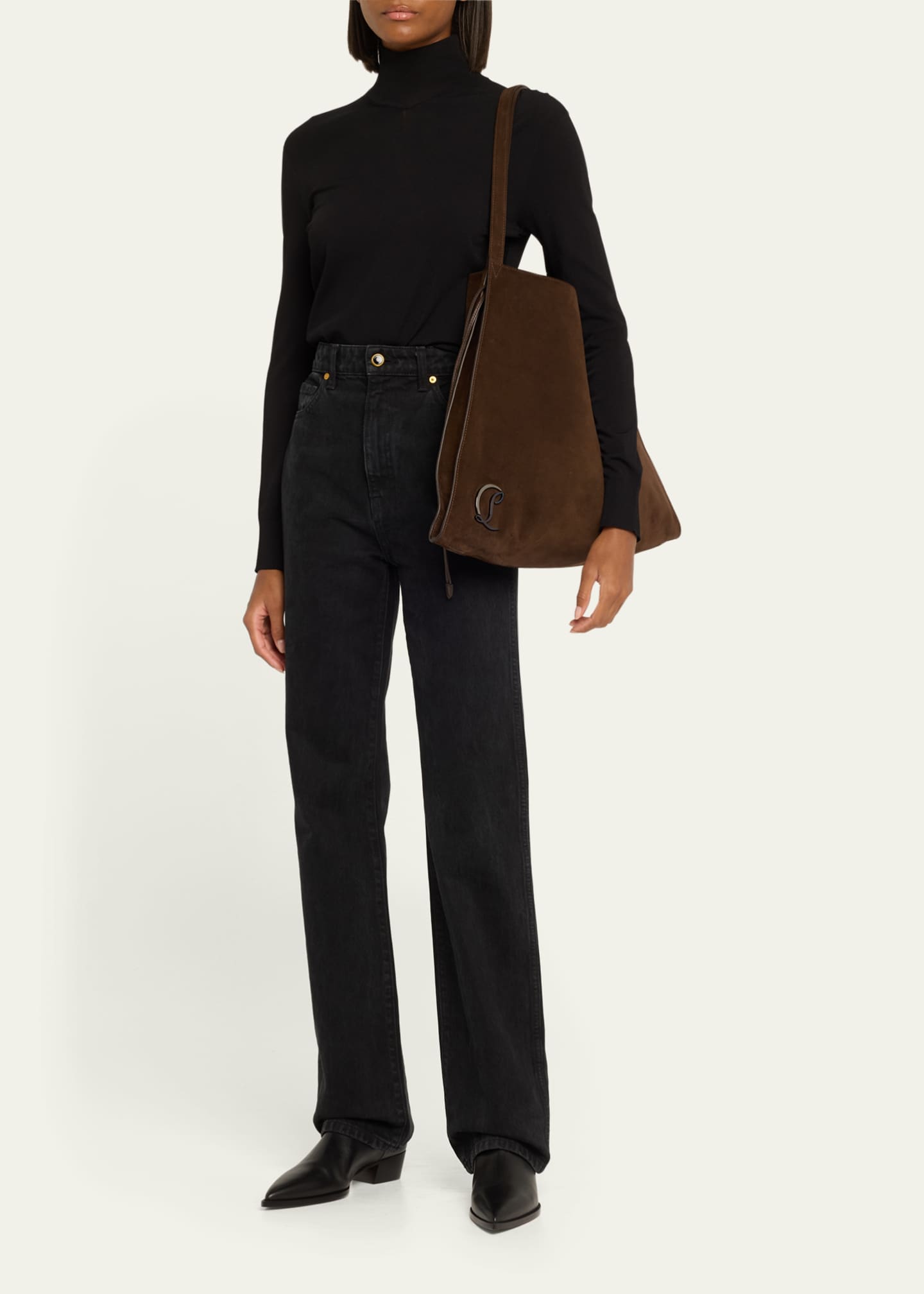 Christian Louboutin Le 54 Tote in Suede Image 5 of 6
