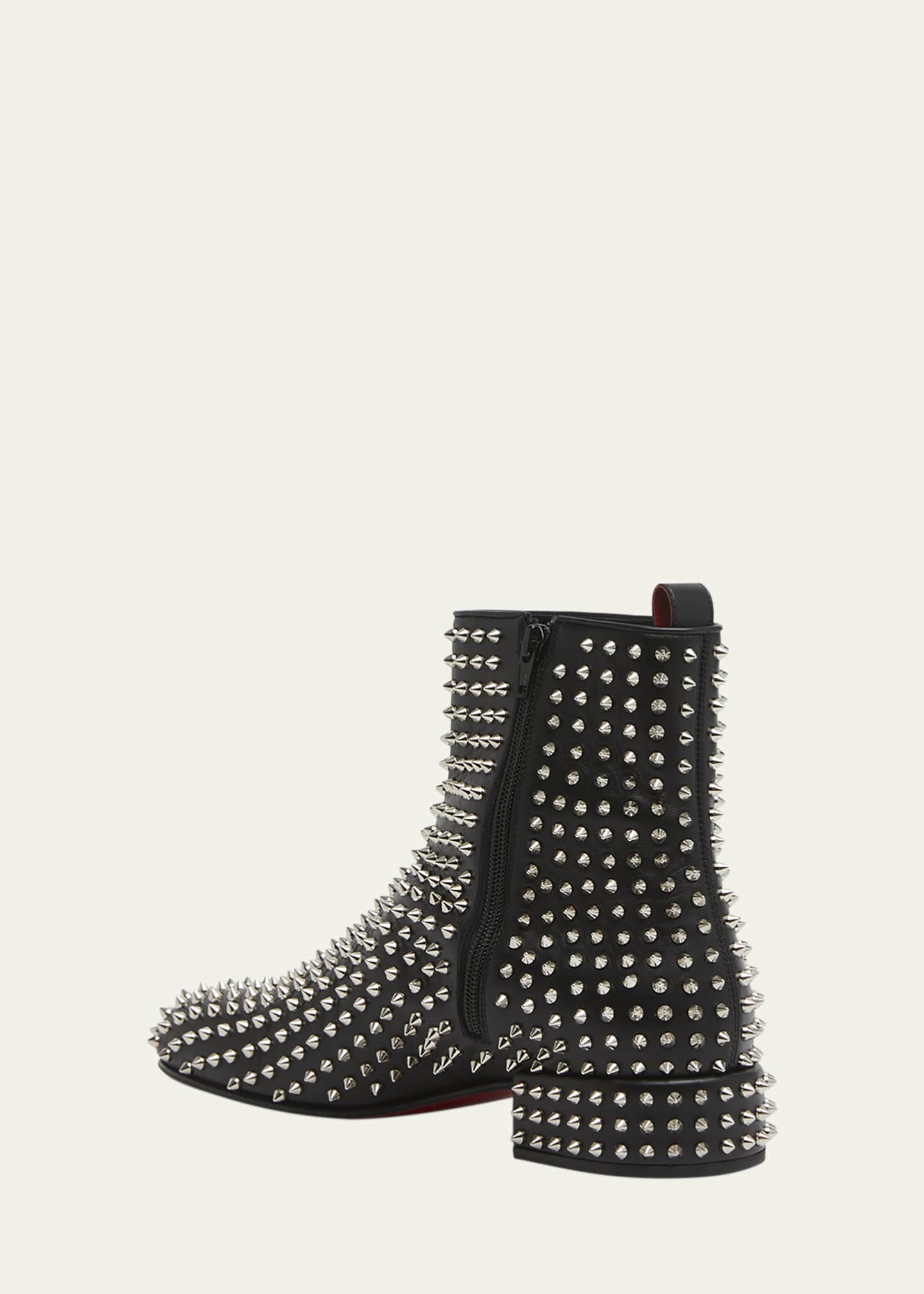 Christian Louboutin Men s Spikeasy Studded Red Sole Ankle Boots Bergdorf Goodman