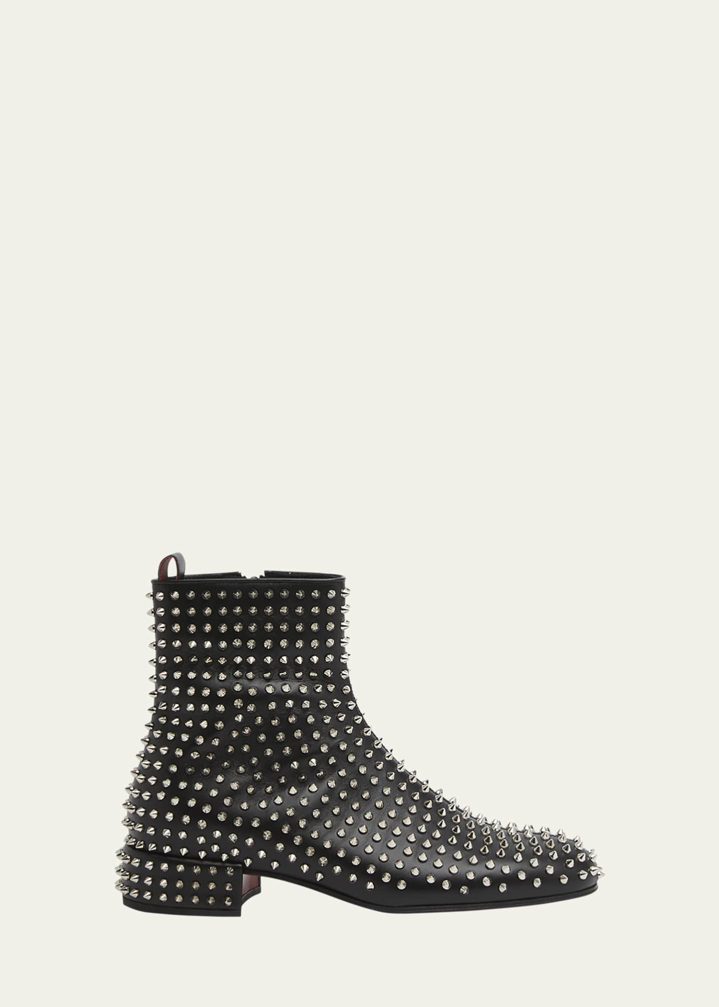 Studded christian louboutin boots clearance