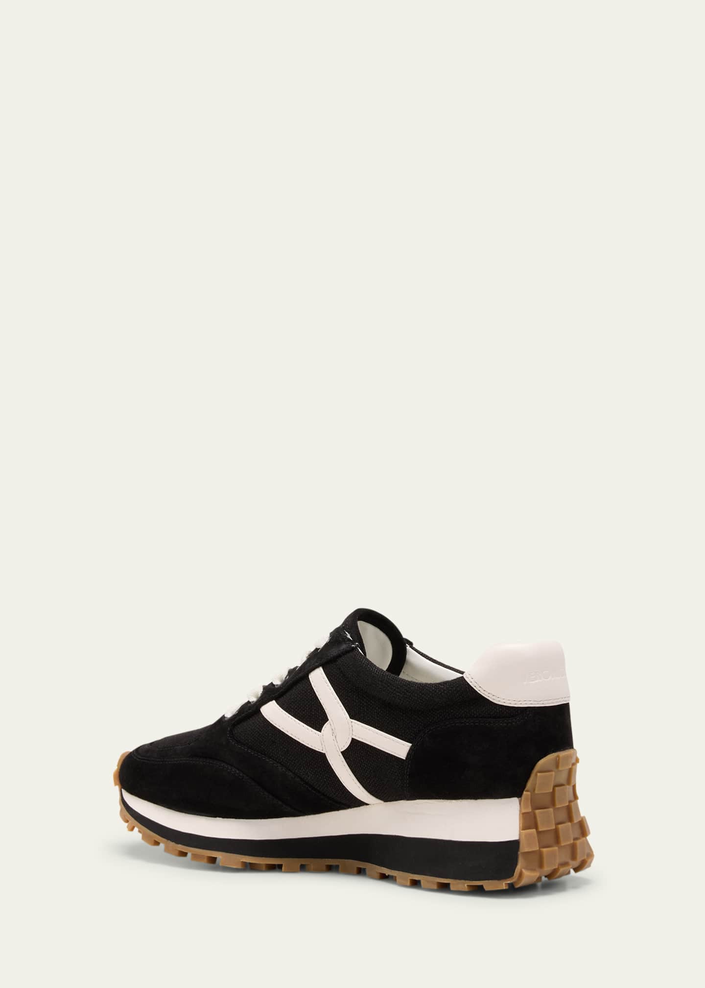 Veronica Beard Valentina Mixed Leather Retro Sneakers Image 4 of 5