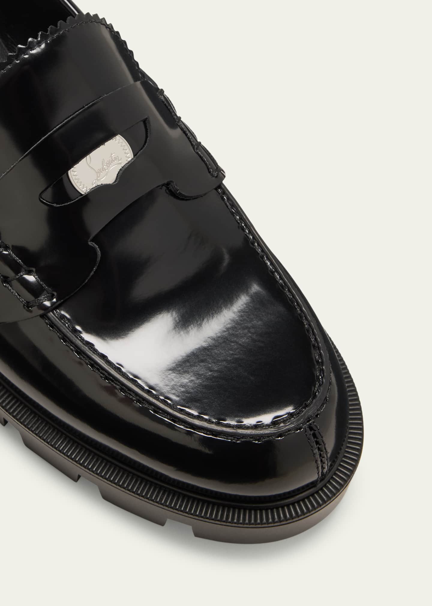 Silver red bottom loafers cheap
