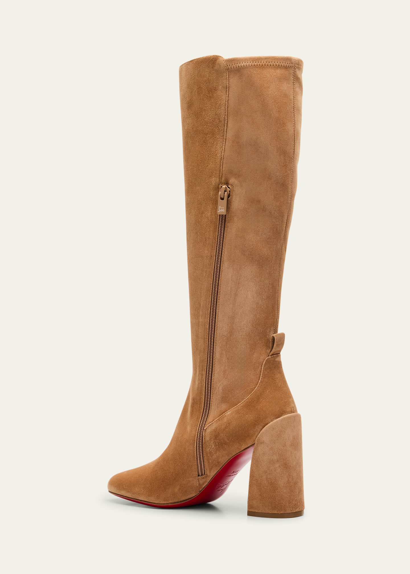 Christian Louboutin Jane Suede Red Sole Knee Boots Bergdorf Goodman