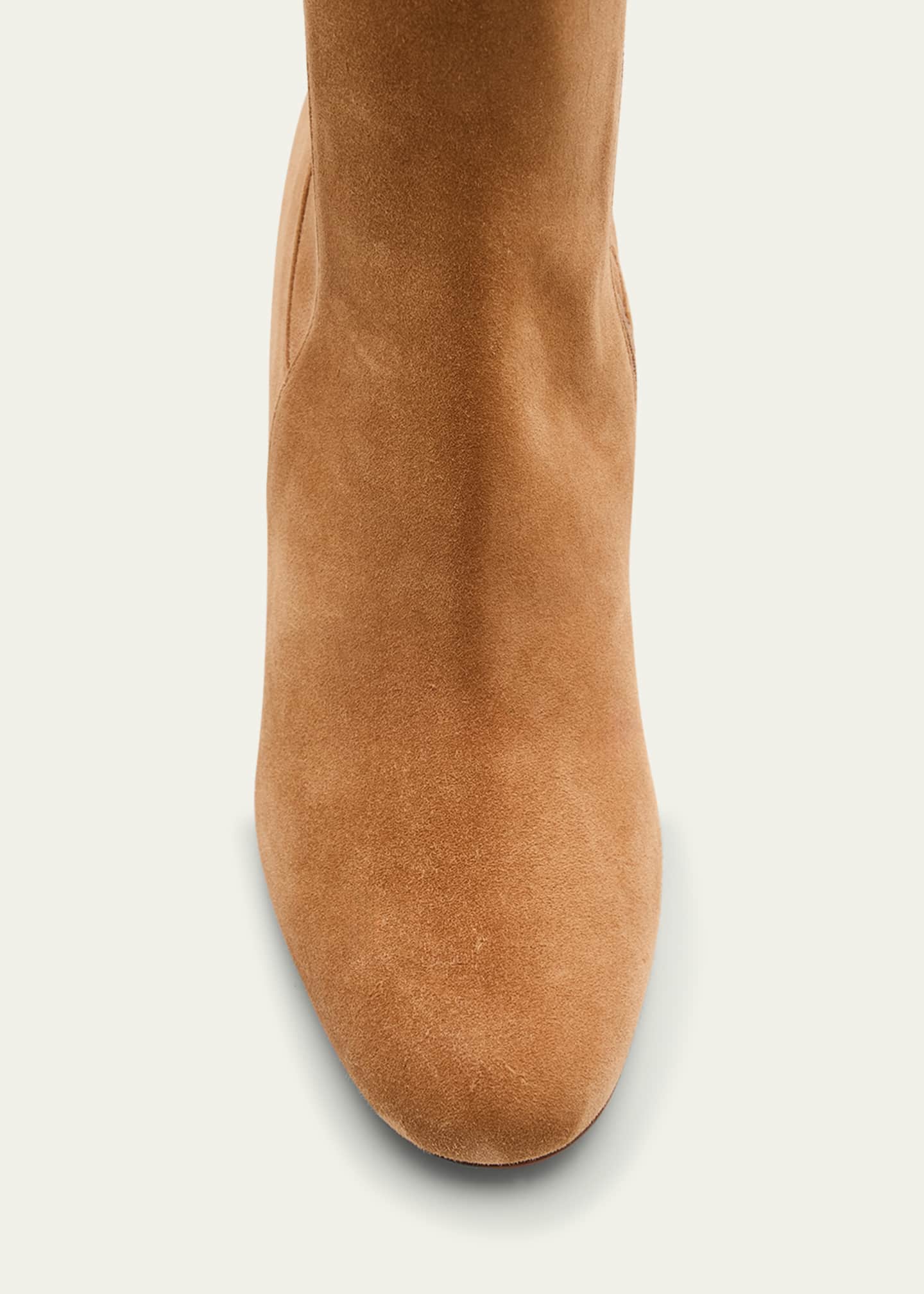 Christian Louboutin Jane Suede Red Sole Knee Boots Image 6 of 6