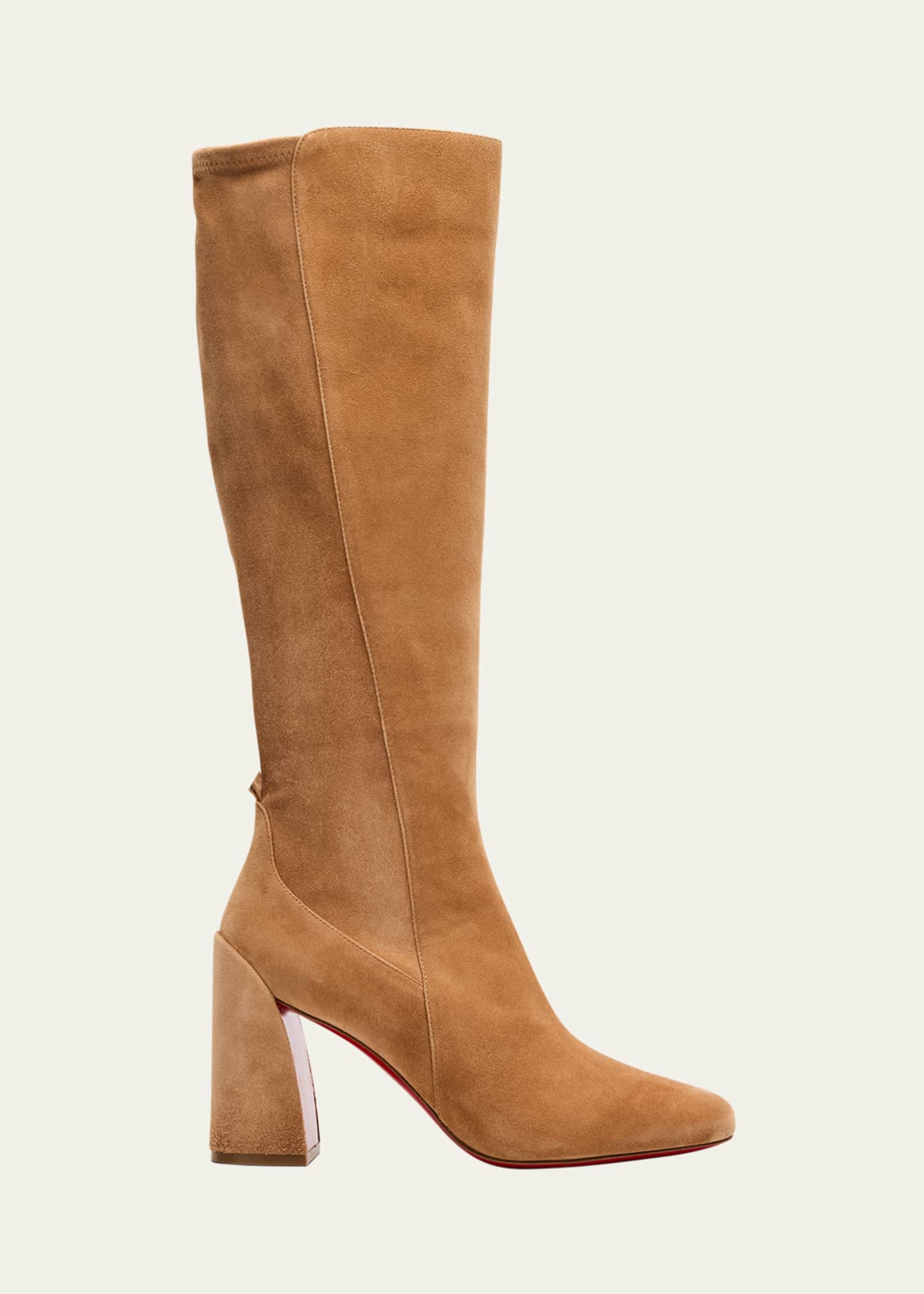 Christian Louboutin Jane Suede Red Sole Knee Boots Bergdorf Goodman